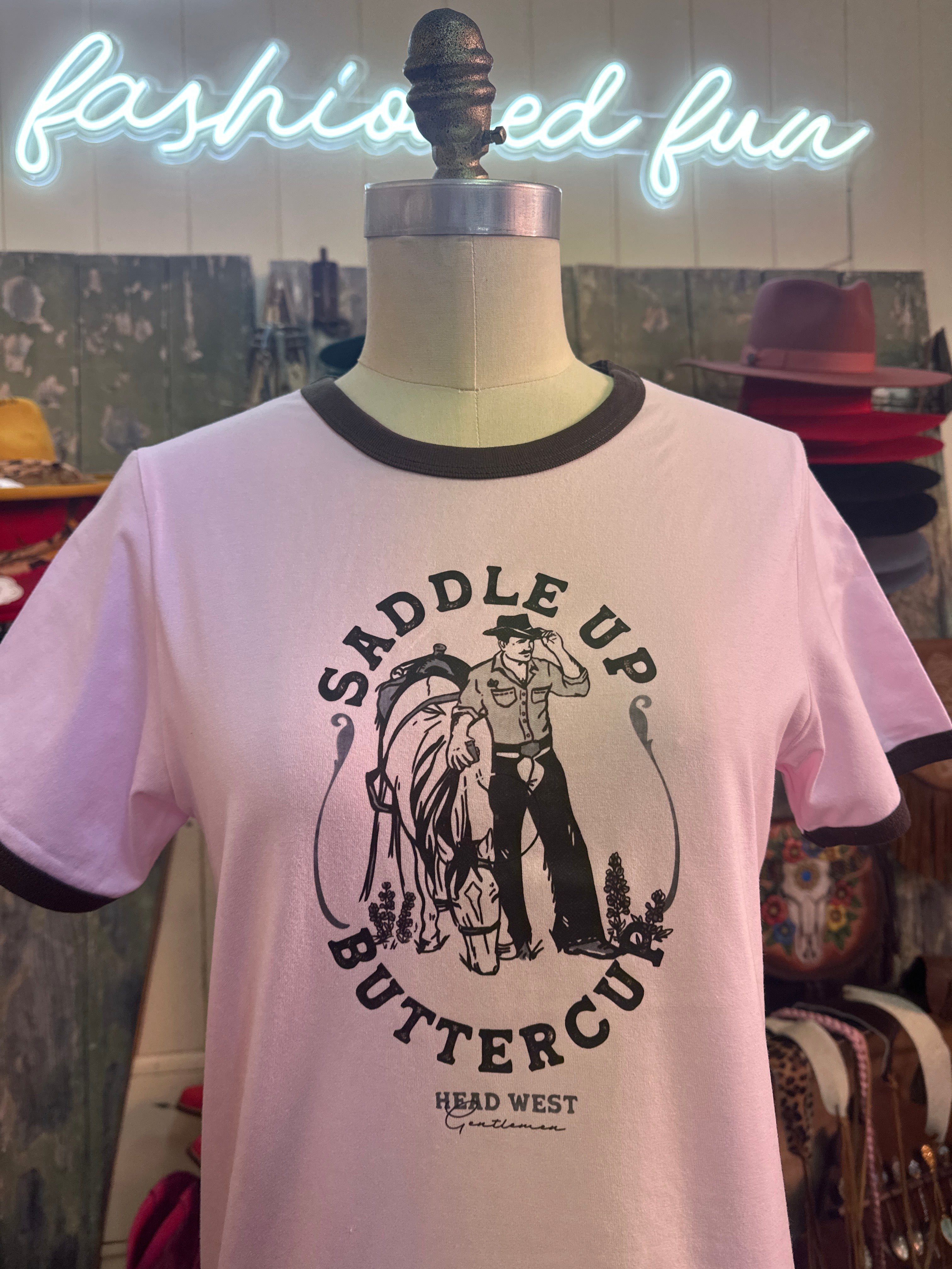 Saddle Up Buttercup Ringer T.Shirt