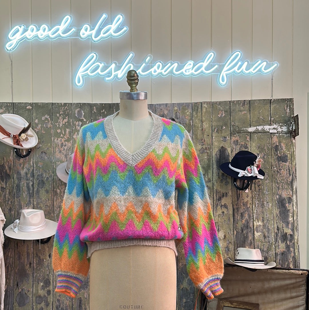 Italian Star Mohair Razz Knit Jumper