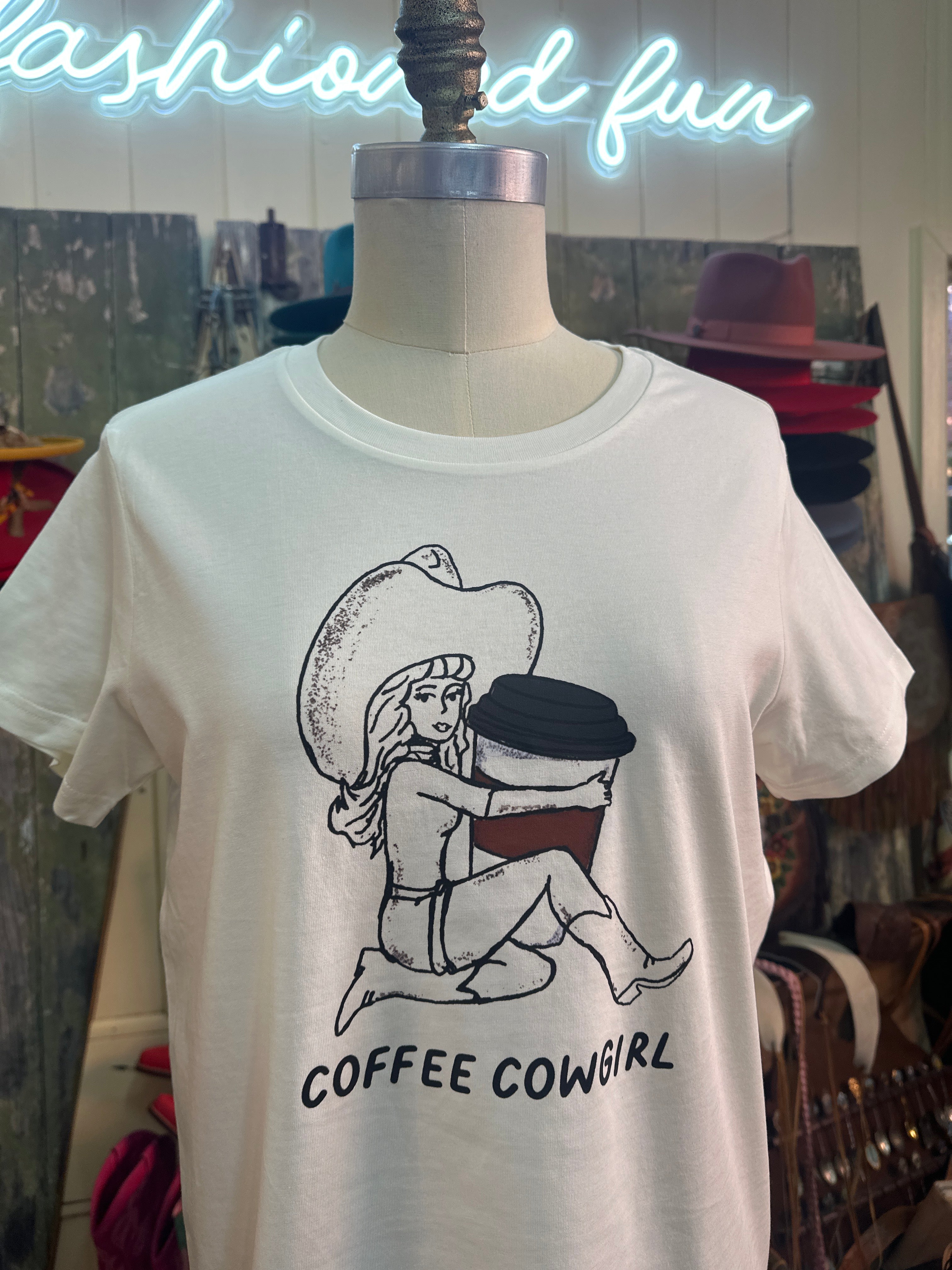 Coffee Cowgirl Vintage T.Shirt