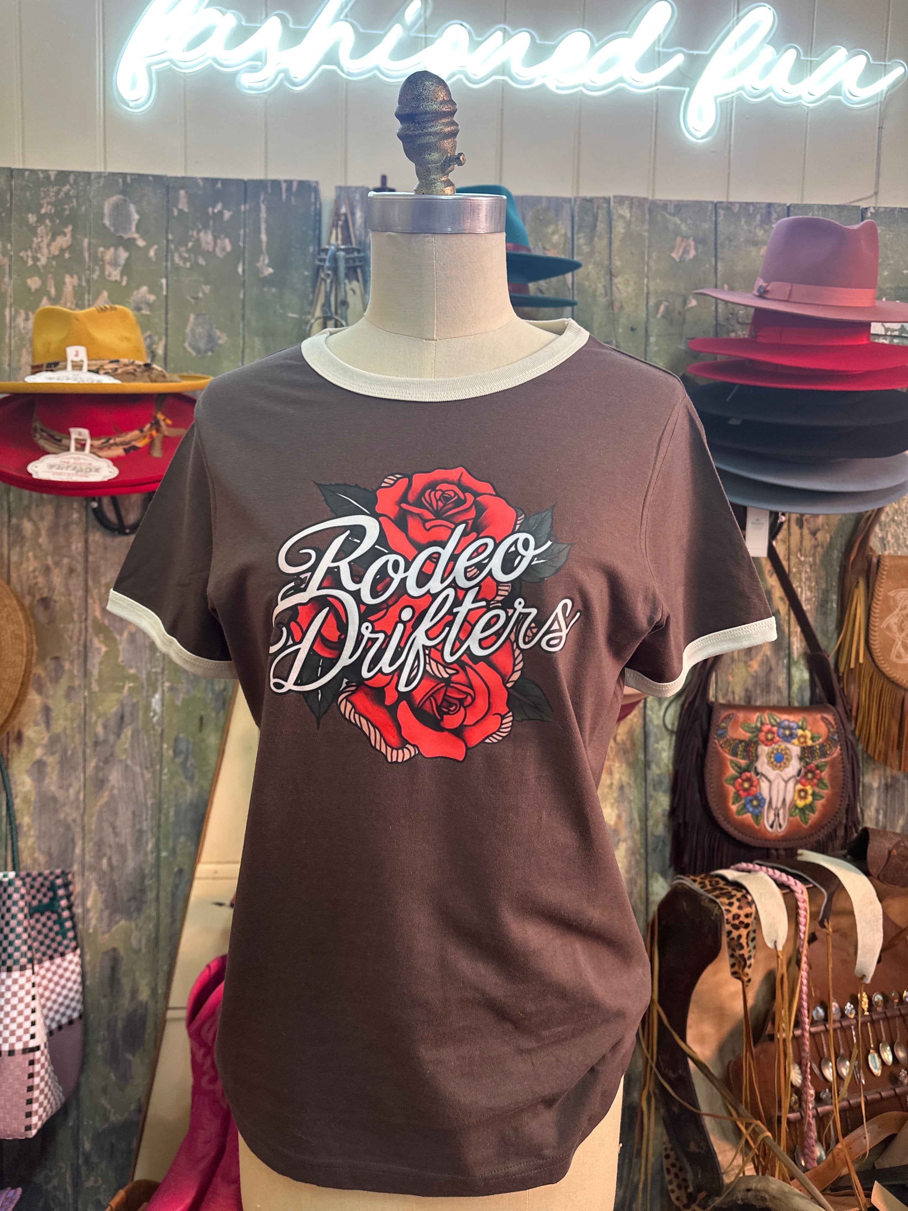 Rode Drifters Ringer T.Shirt