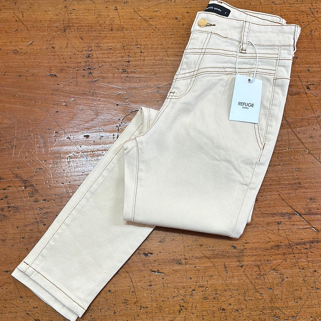 Refuge Denim Double V Detail Jean Natural