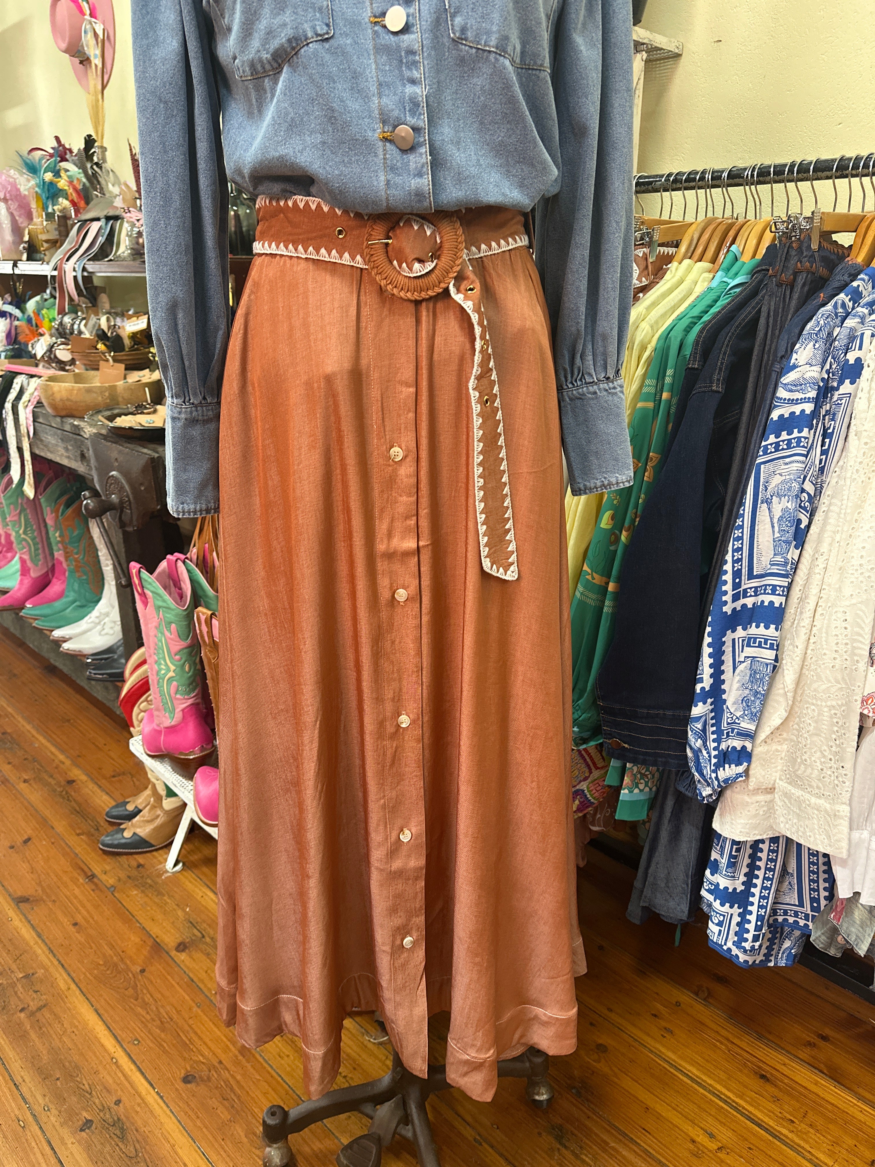 White Sandstorm Maxi Skirt