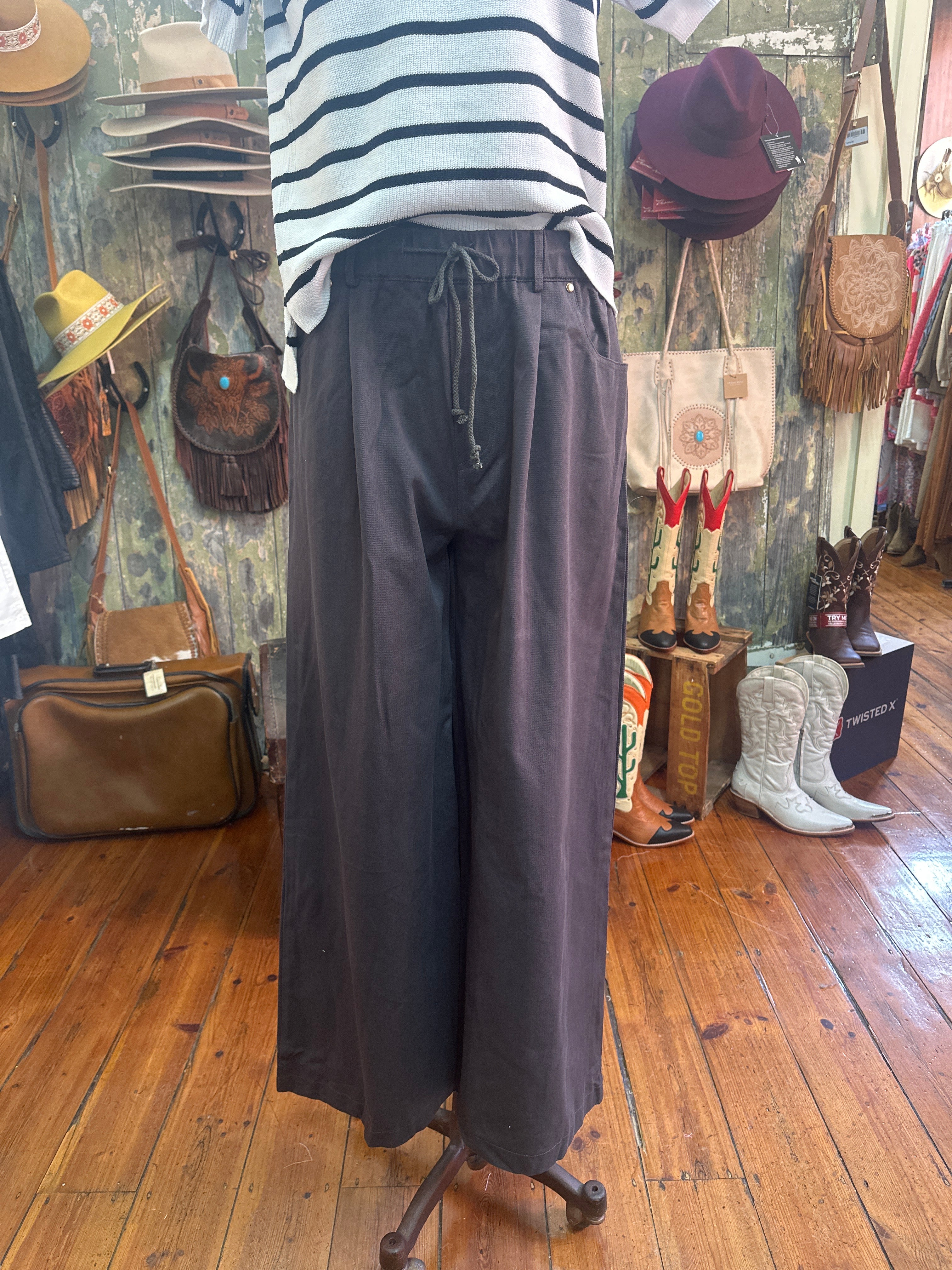 Cotton Drill wide legged pant