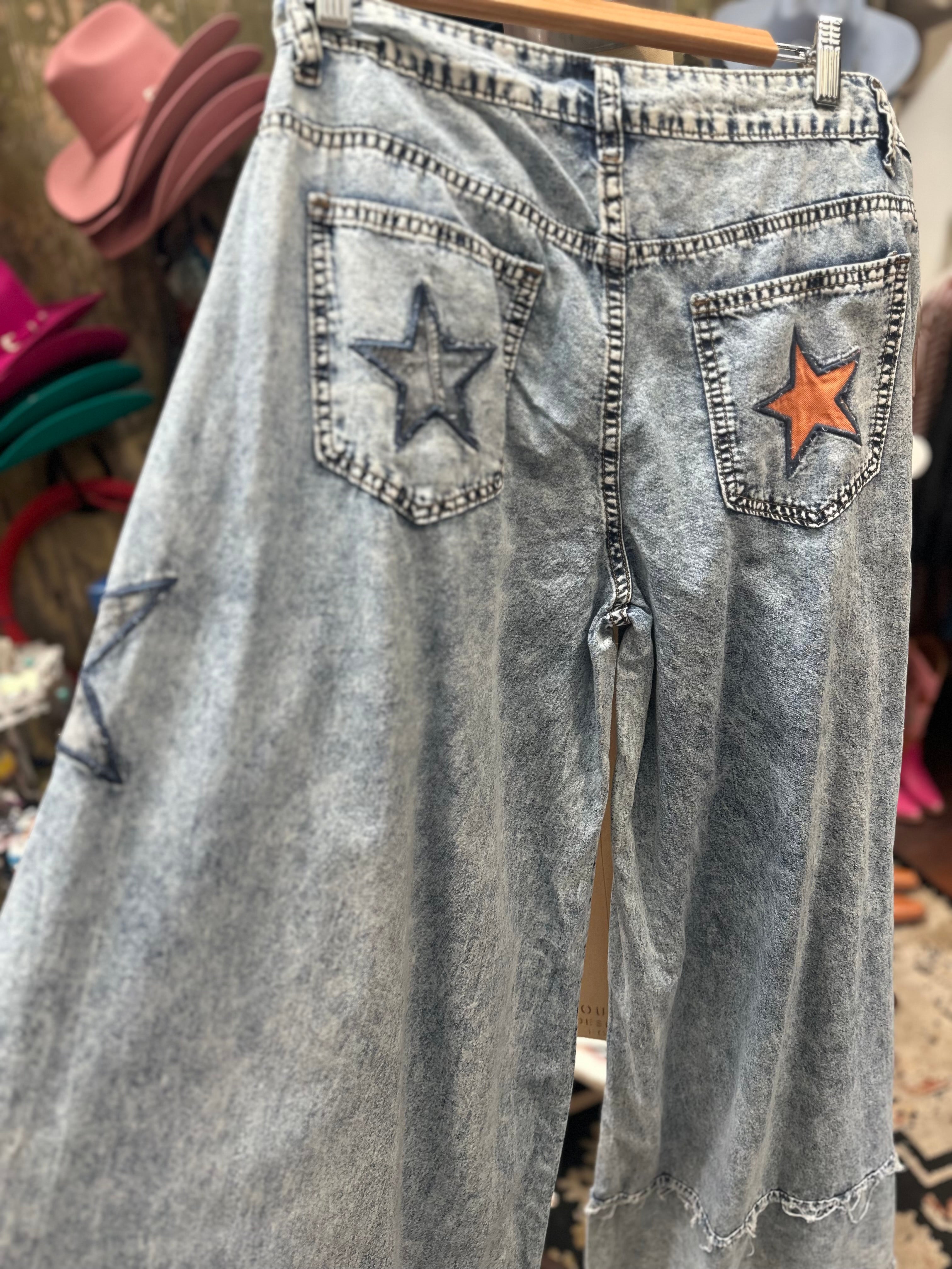Archie Star Denim Flared Jeans