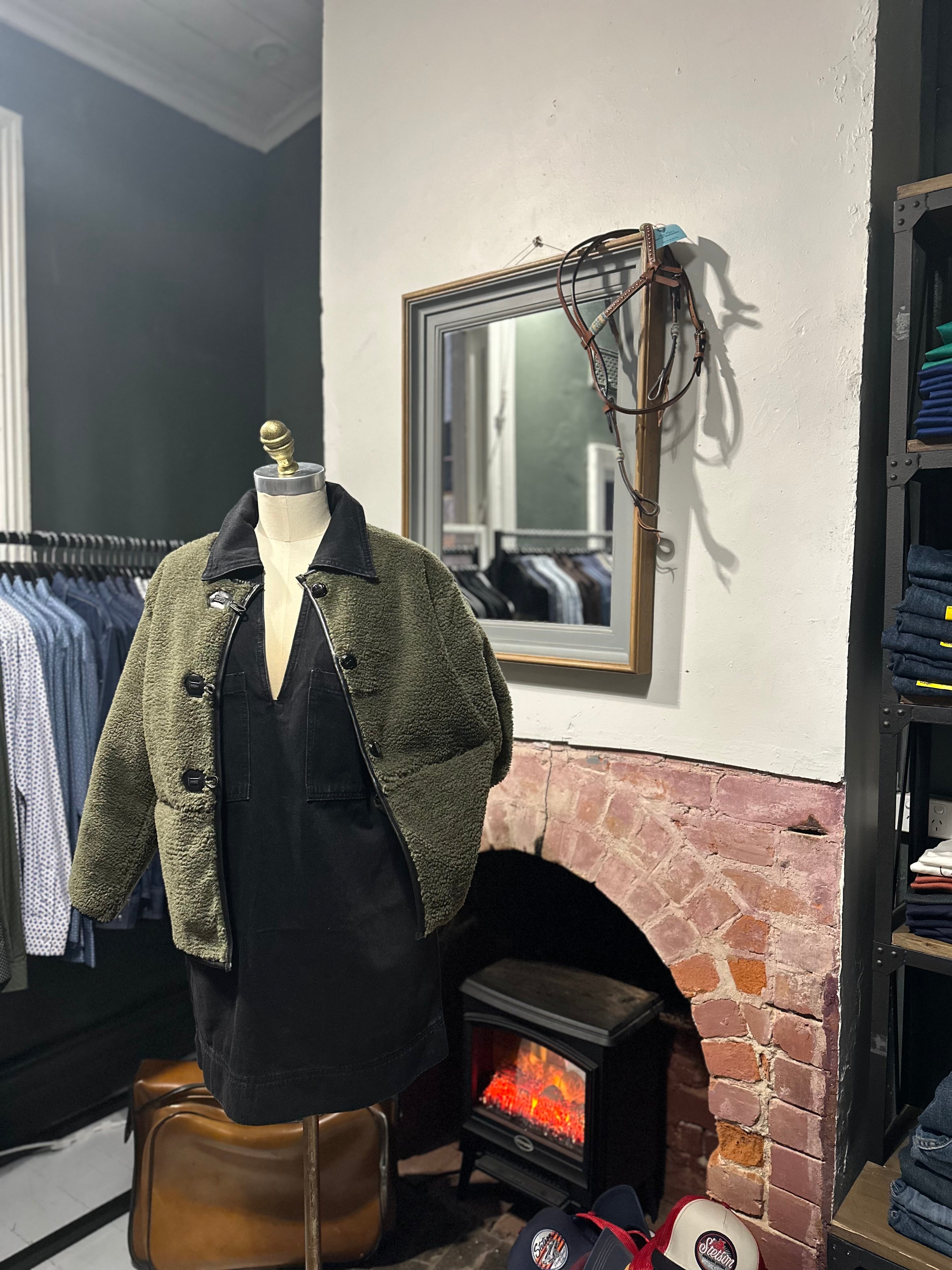 Sherpa pu detail jacket