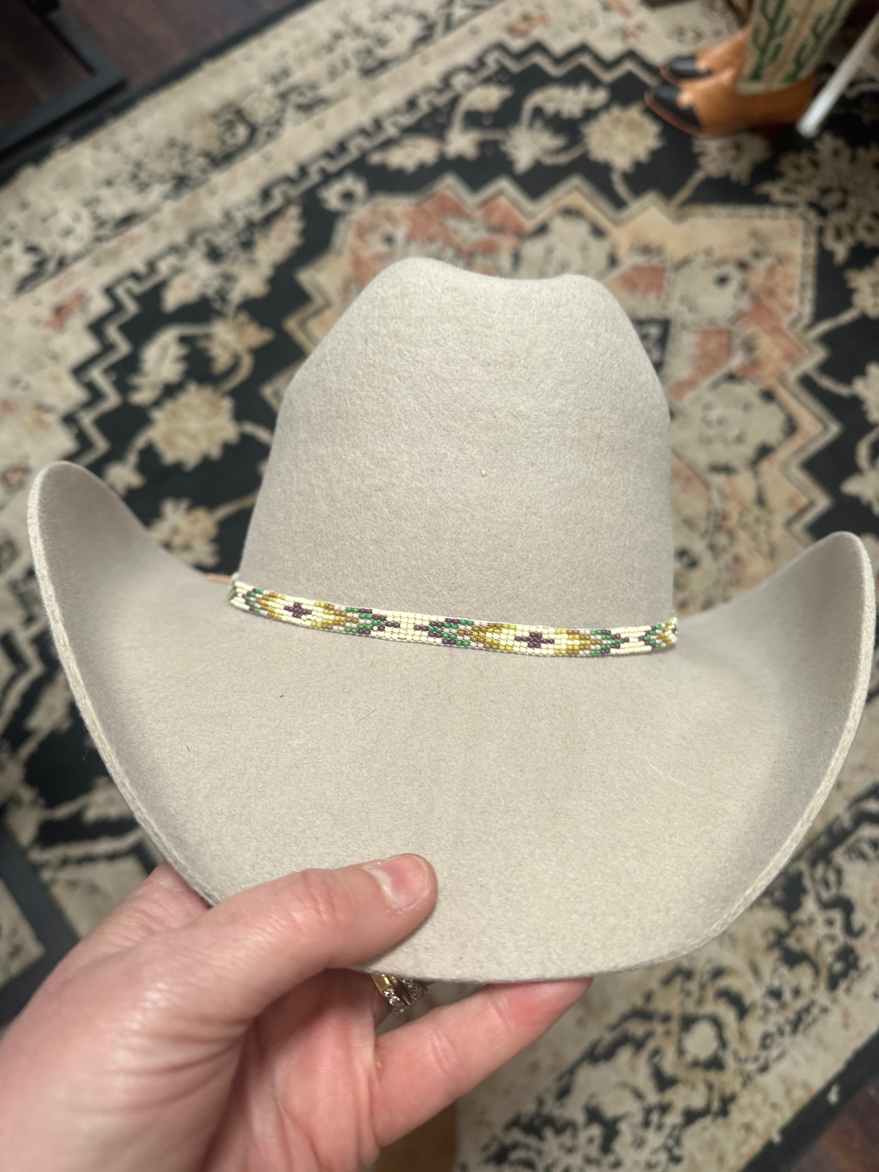 Western Beaded Hat Band - Santa Fe
