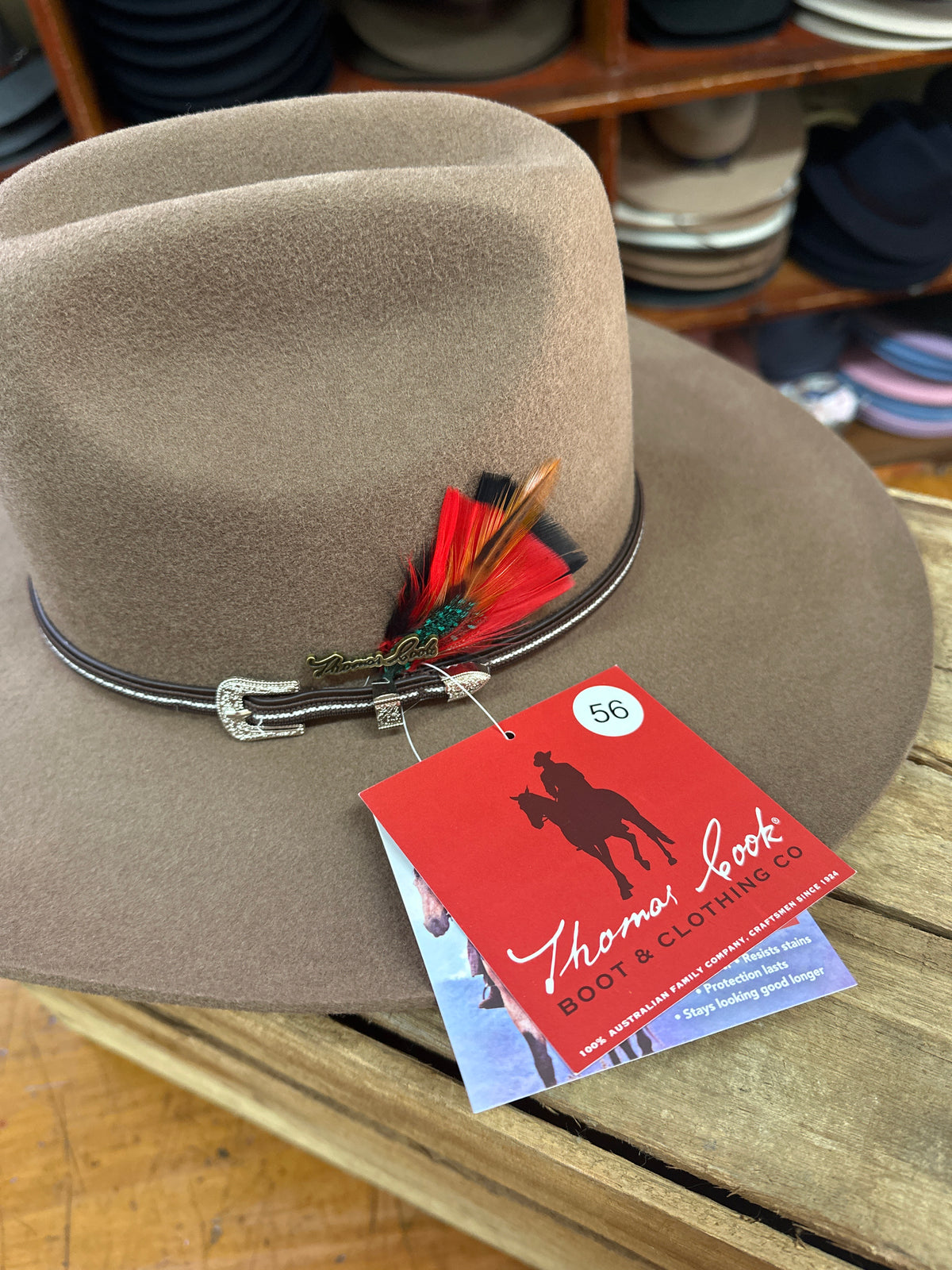 Thomas Cook Bronco Australian Pure Wool Felt Hat Fawn  display picture 3