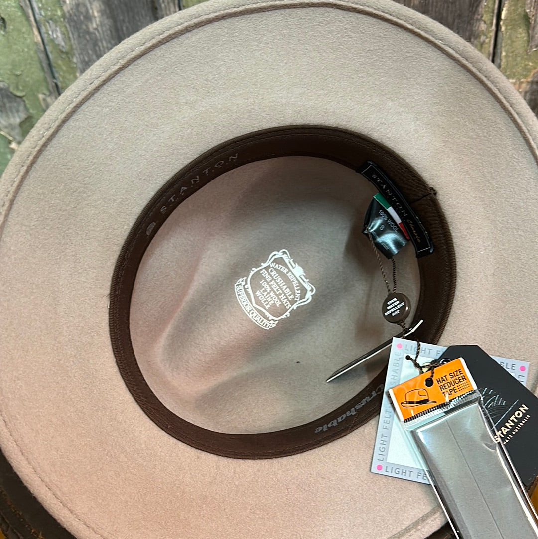 Urban Dust's Top Selling Style for Two Years Running - Stanton Italian Made Crushable 100% Wool Fedora IT001