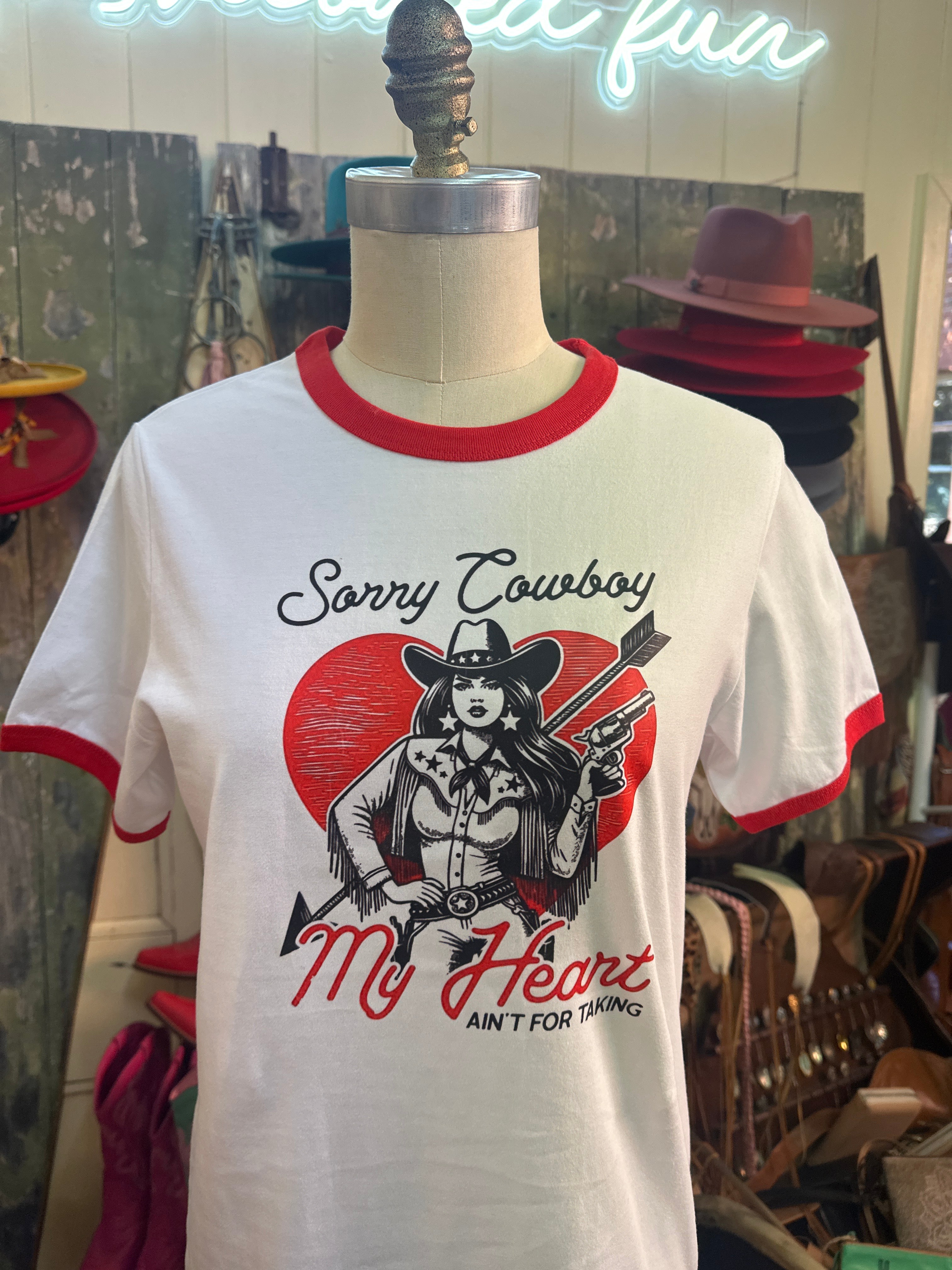Sorry Cowboy Ringer T.Shirt