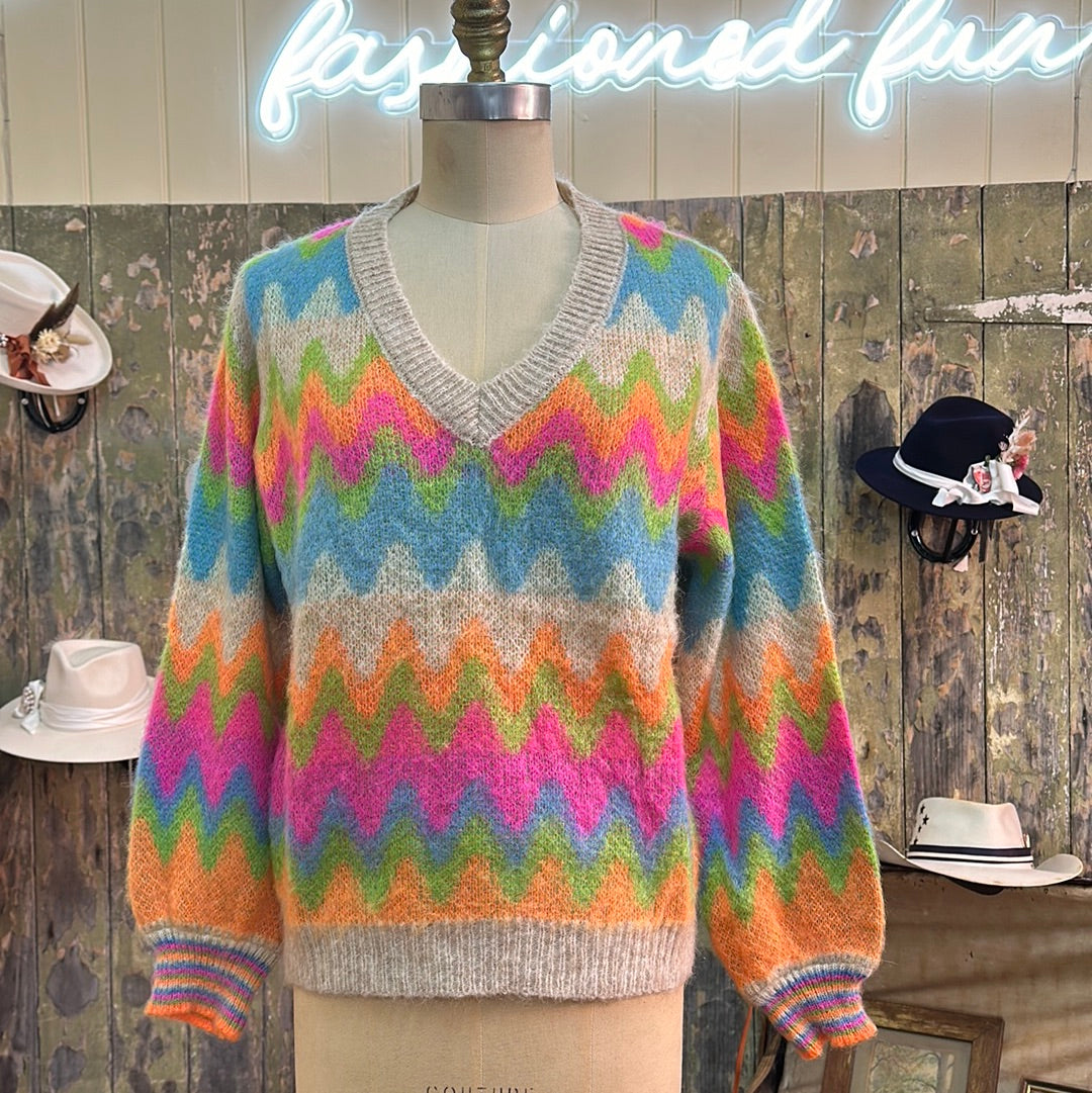 Italian Star Mohair Razz Knit Jumper