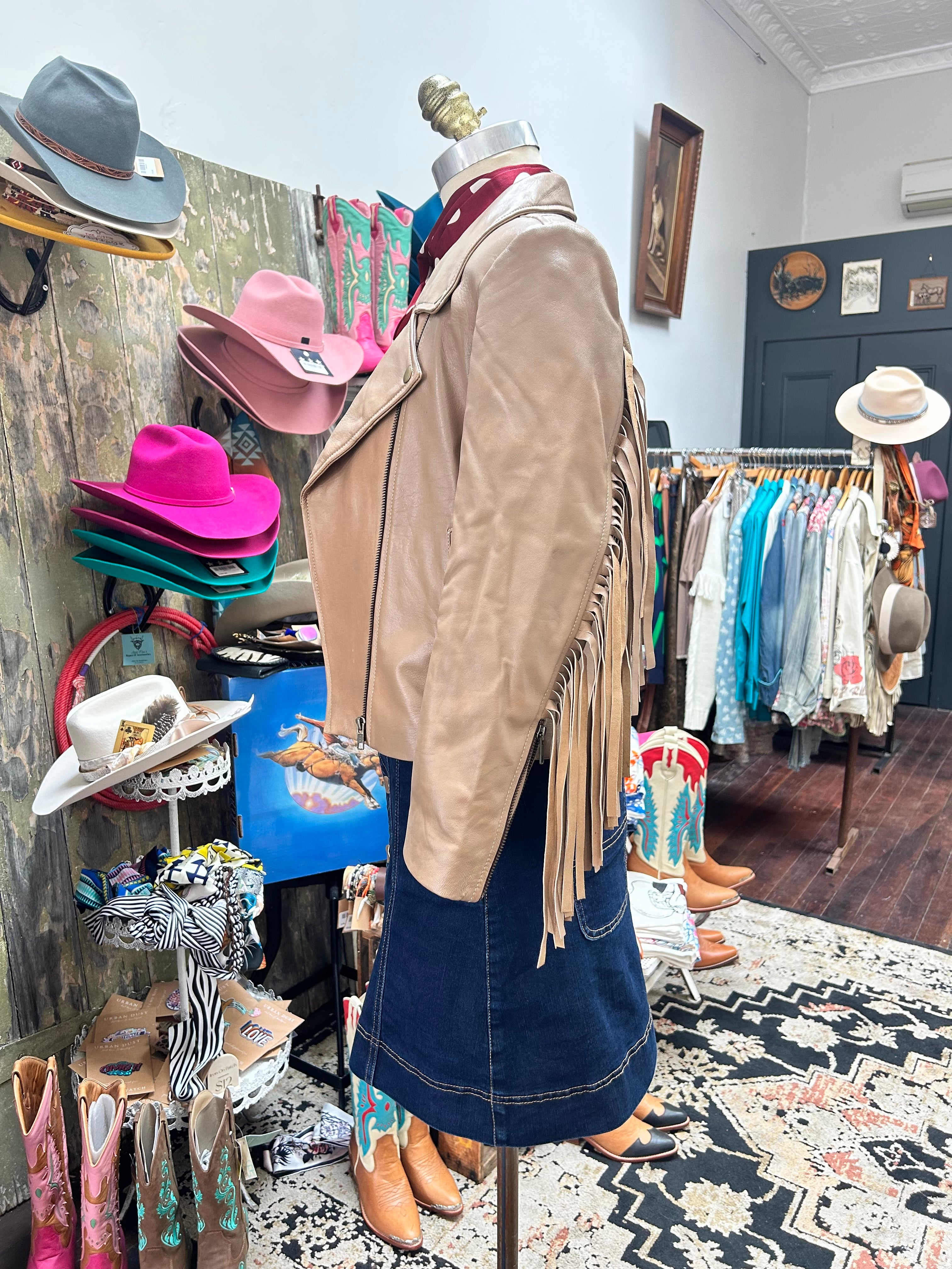 Country’s Cool Again Leather Fringe Jacket