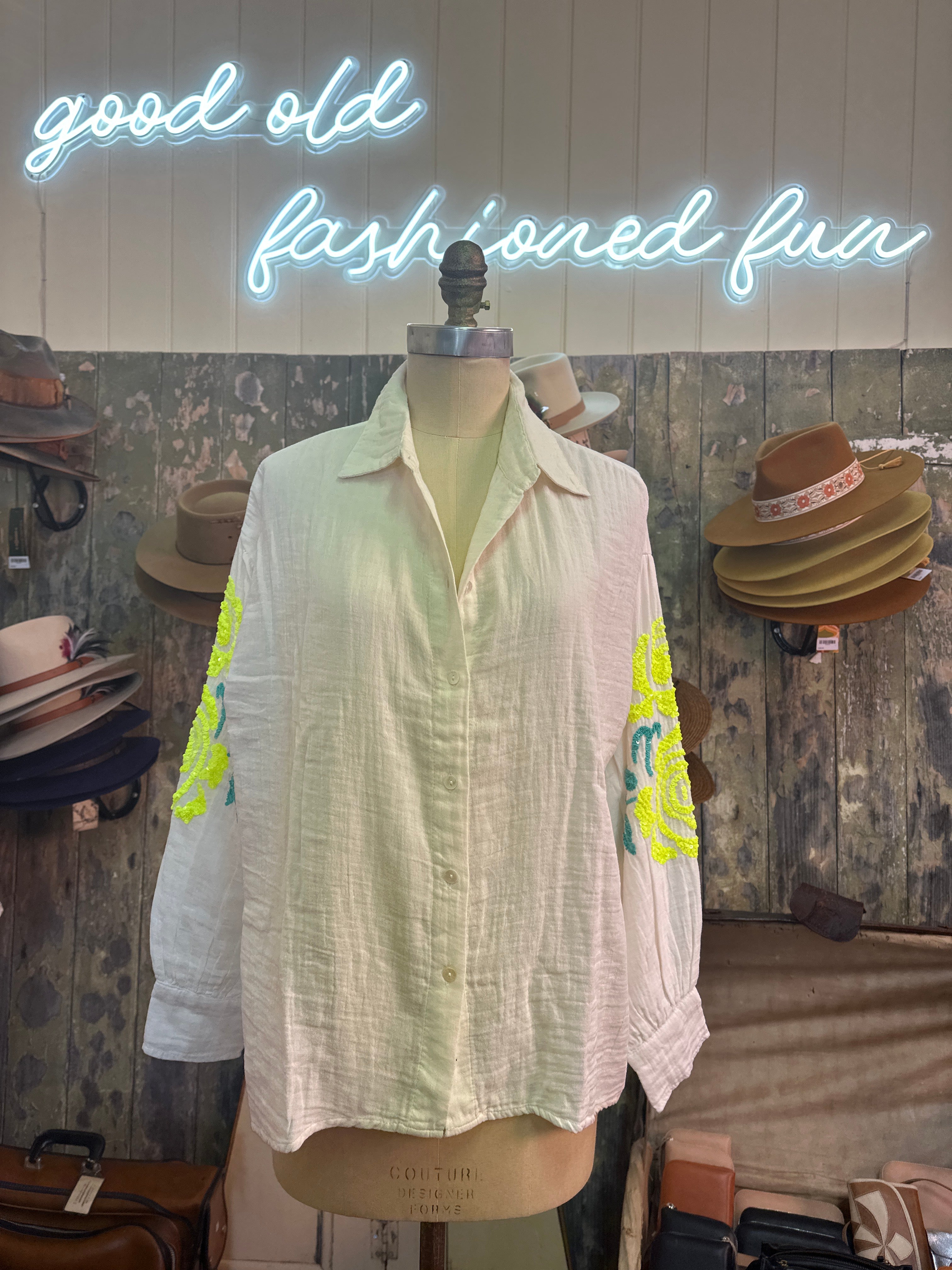 Italian Star Mint Shirt In Yellow Rose