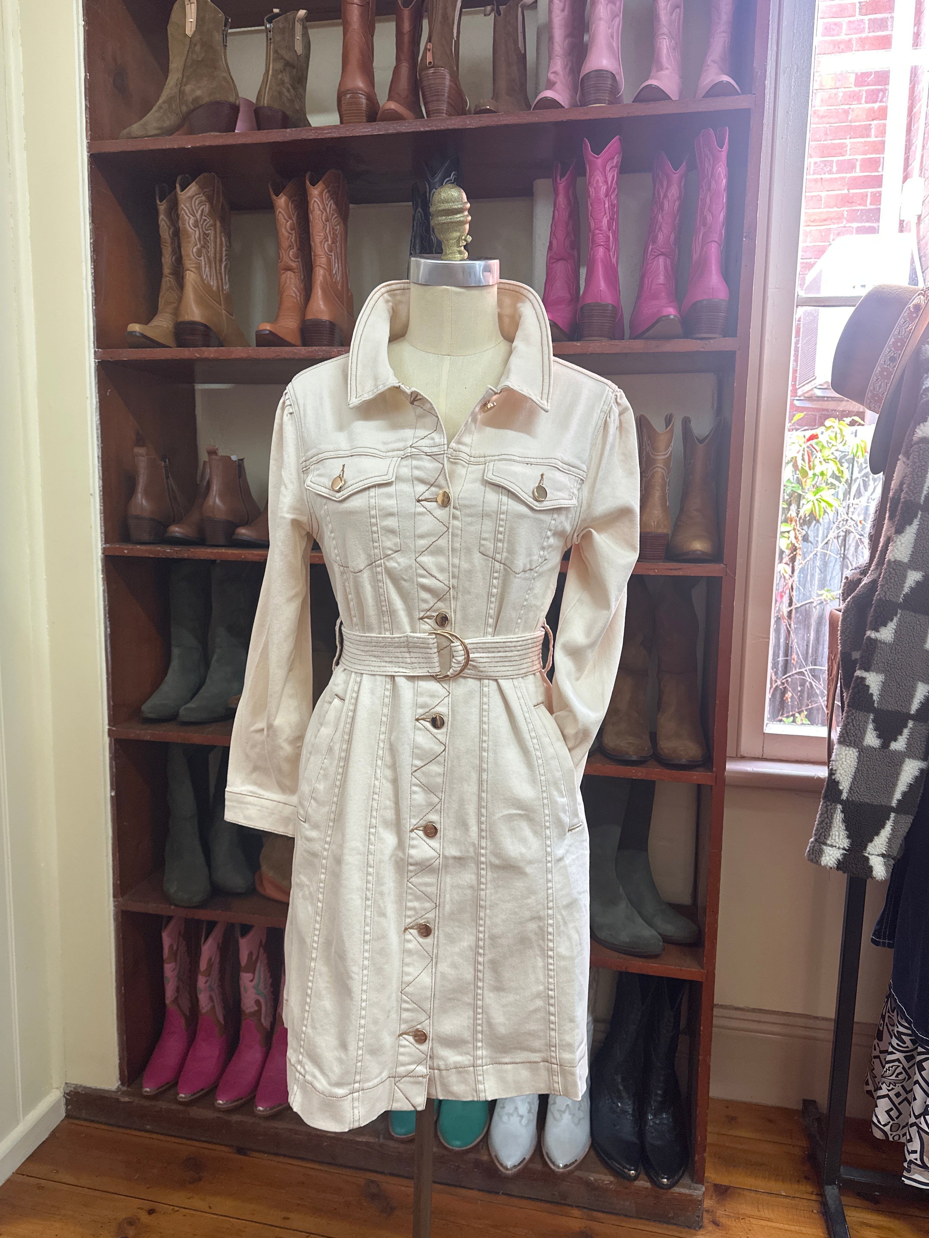 Denim Trench Light Coloured Dress