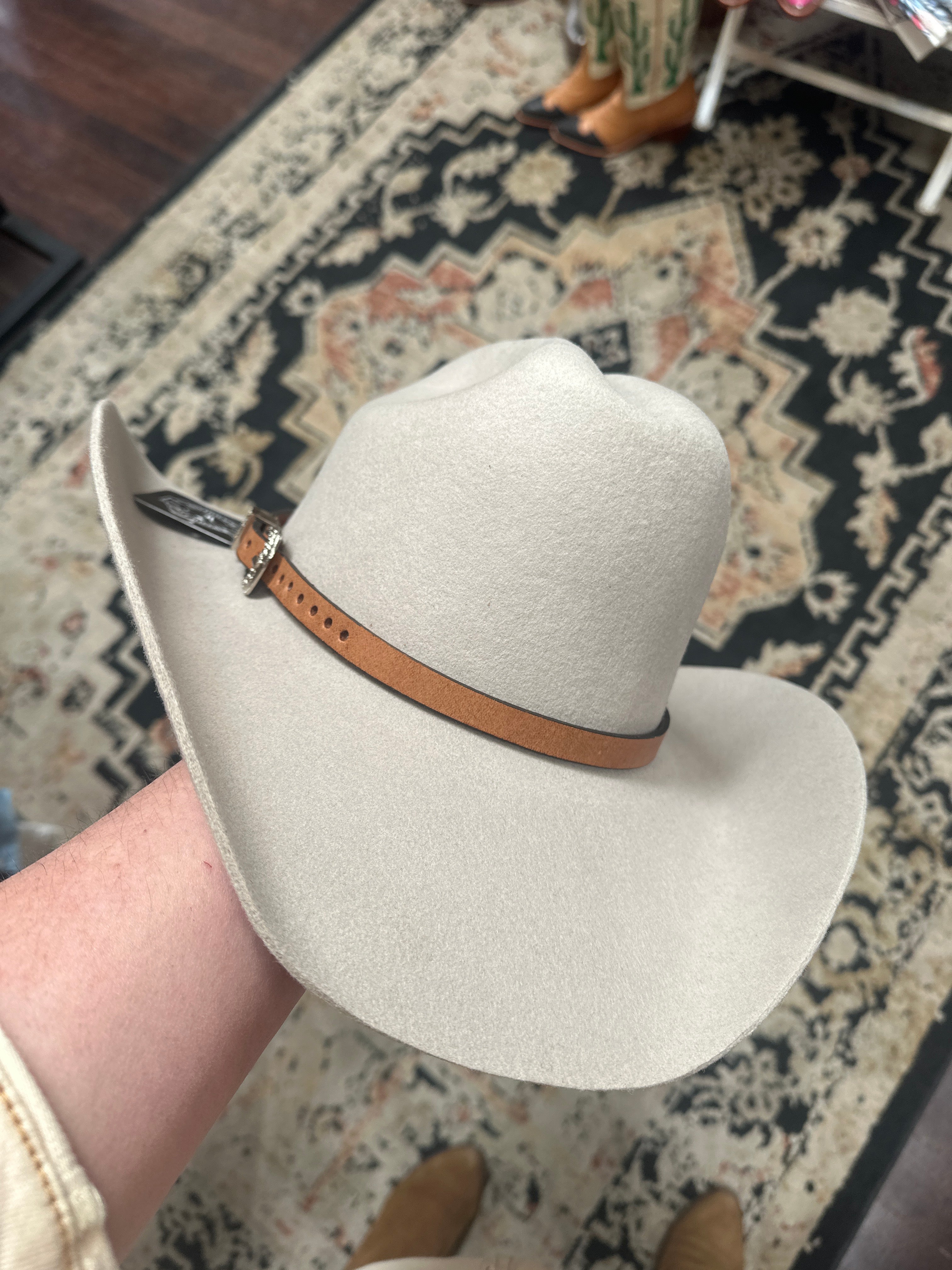 Western Brown leather Hank Hat Band