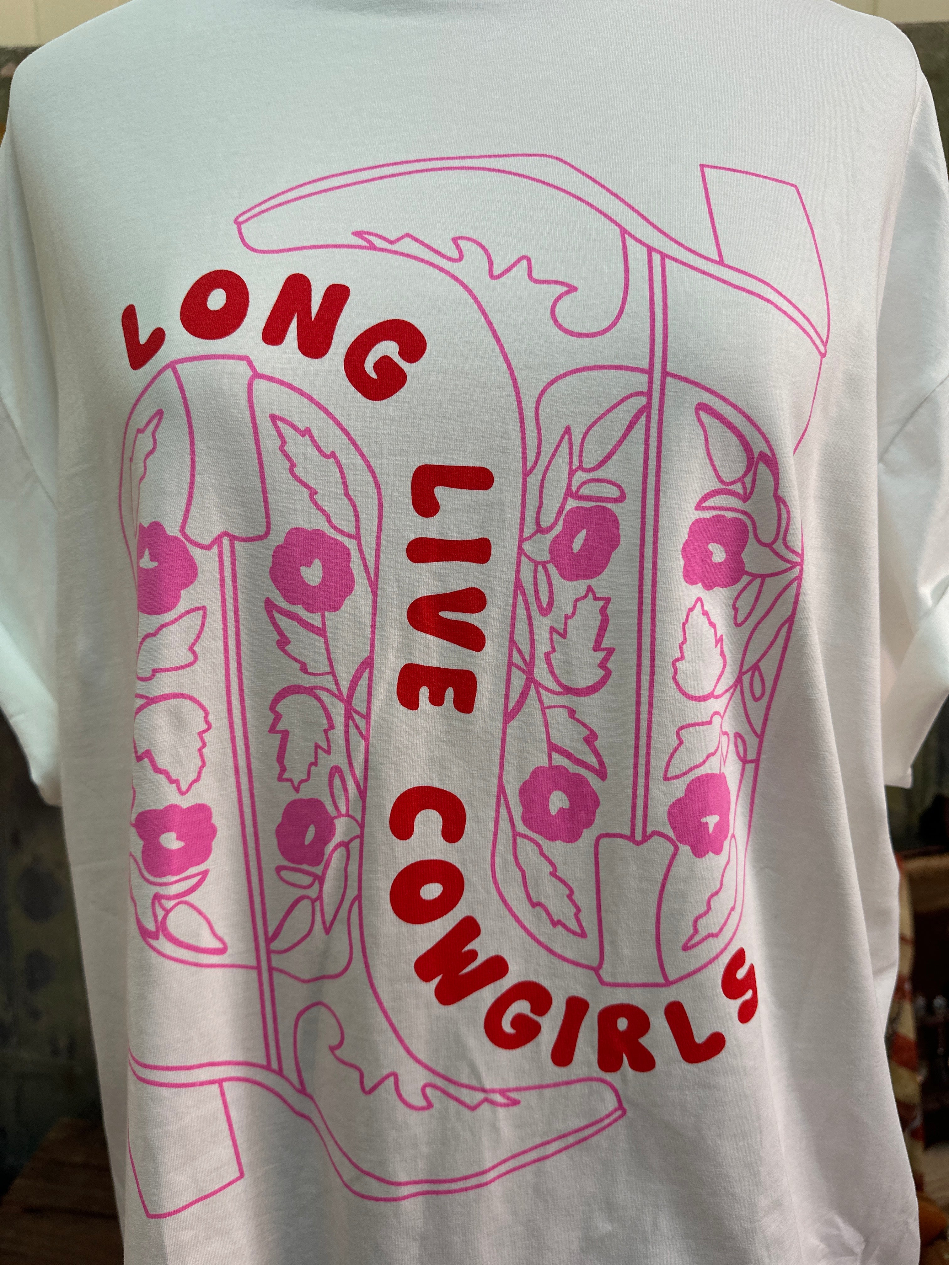 By Frankie Long Live Cowgirls Cherry T.Shirt