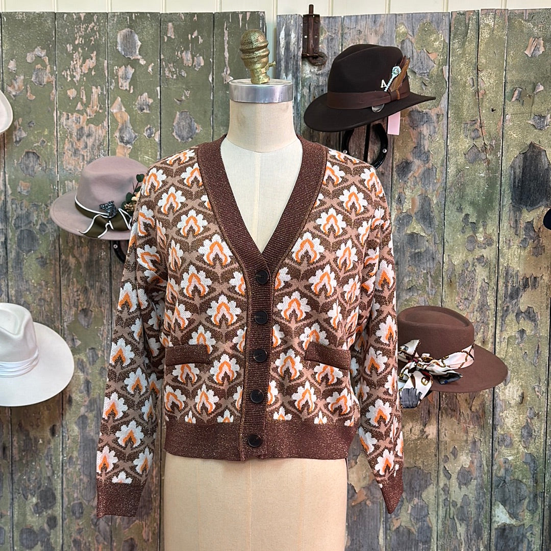 Your Closest’s Happy Hour Glitter V - neck Cardigan