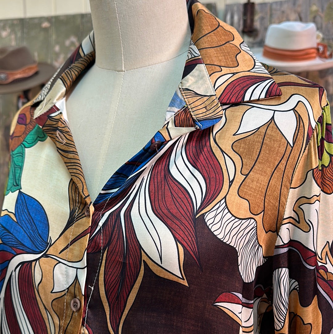 Urban Luxury Viscose Multi Patterned Shirt
