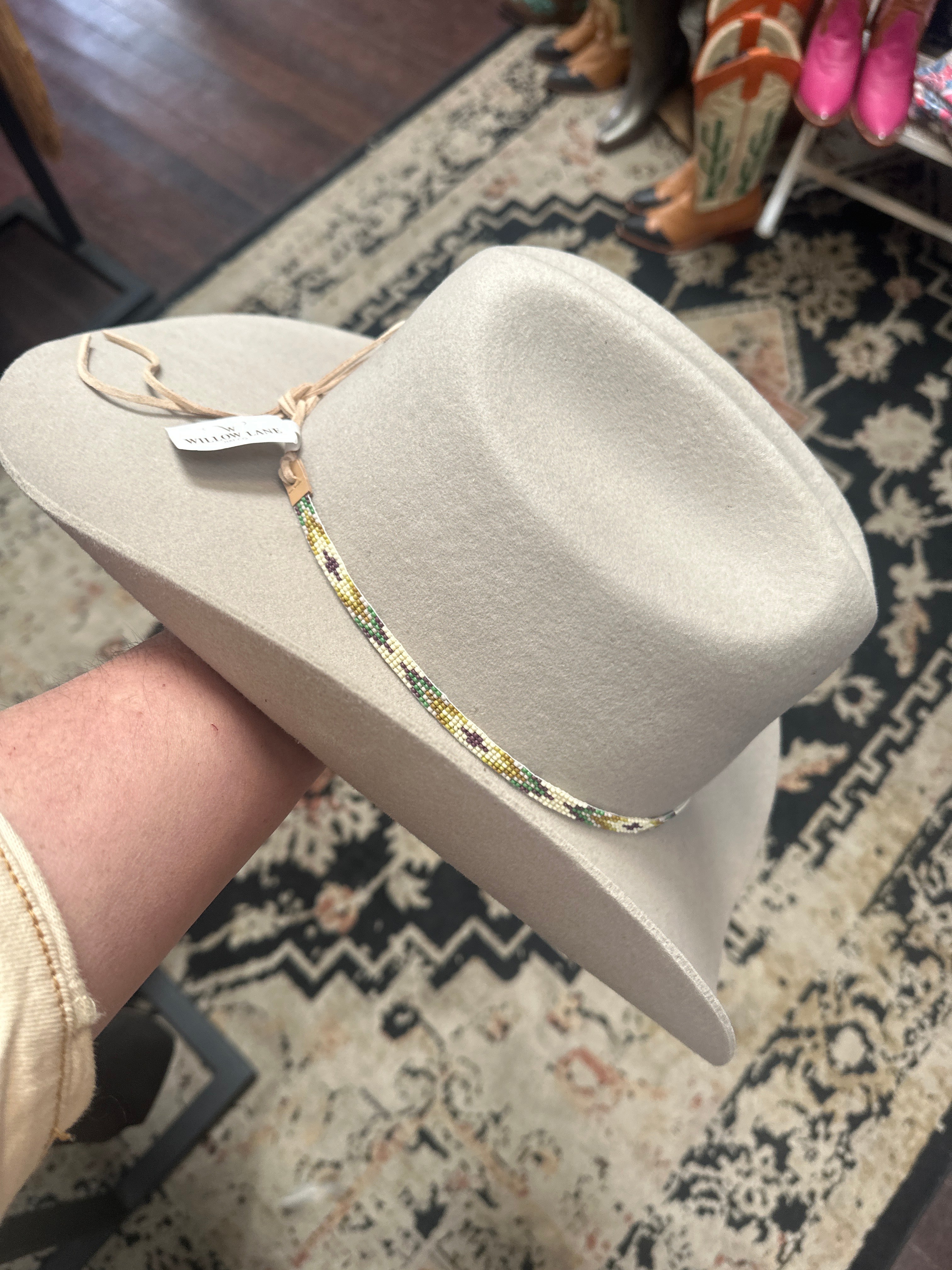 Western Beaded Hat Band - Santa Fe