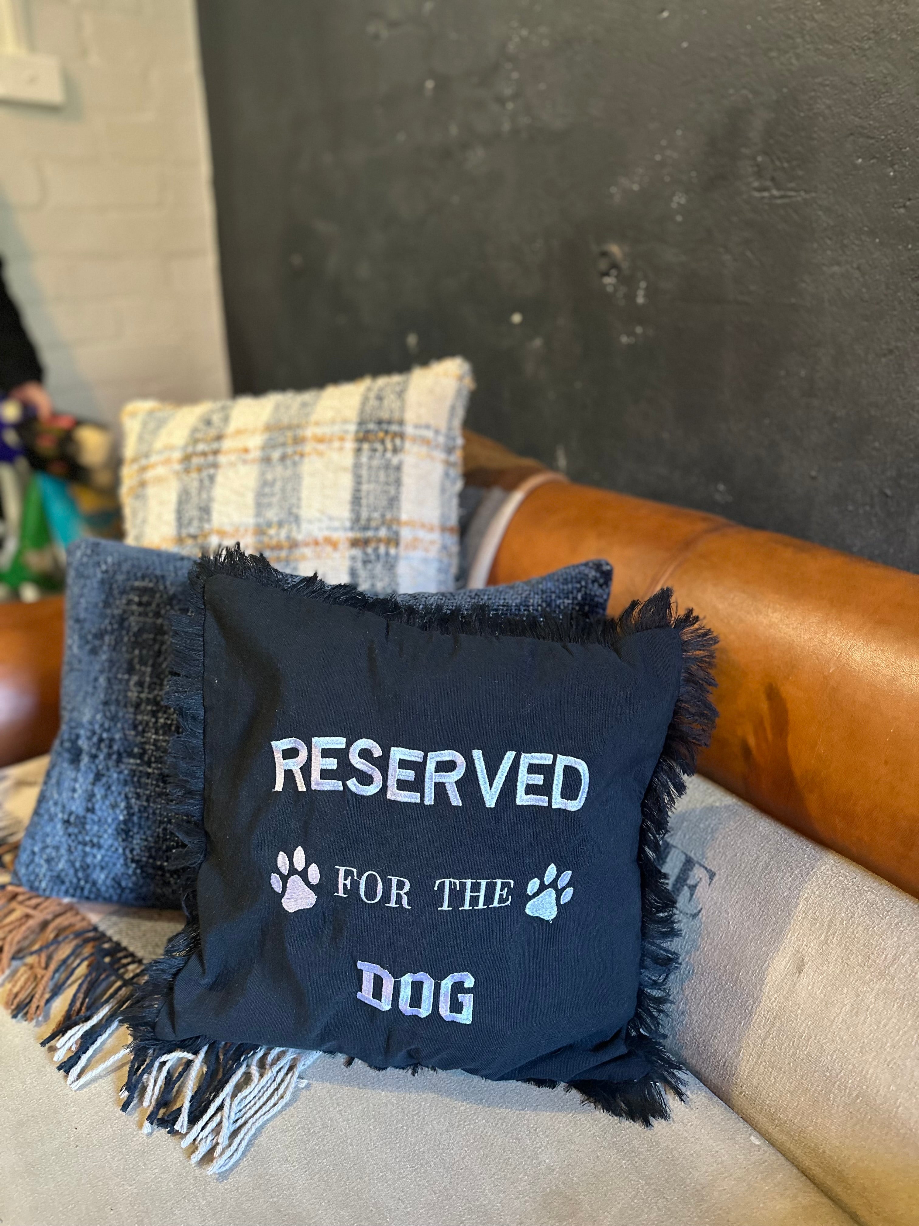 Reserved For The Dog Linen Pillow
