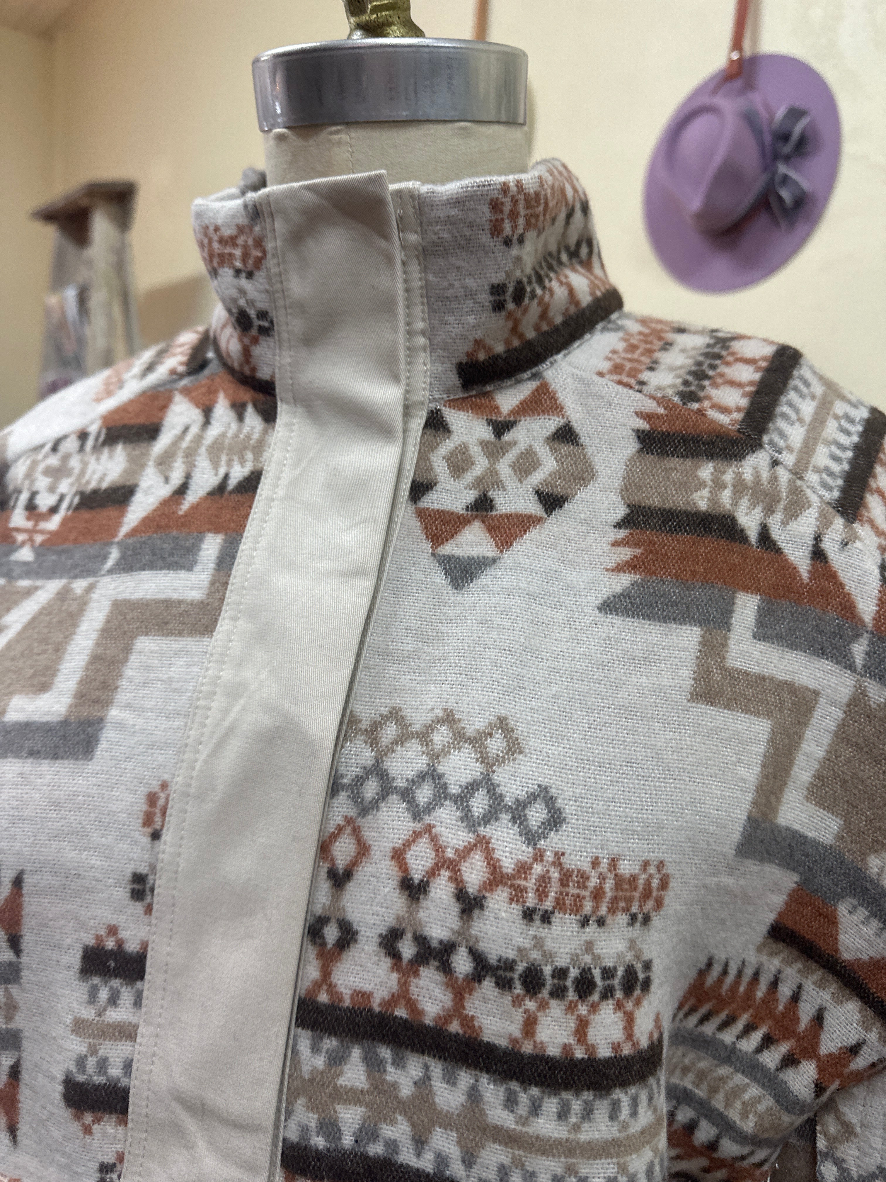 Blue B. Aztec Jaquard Mock Neck Pullover