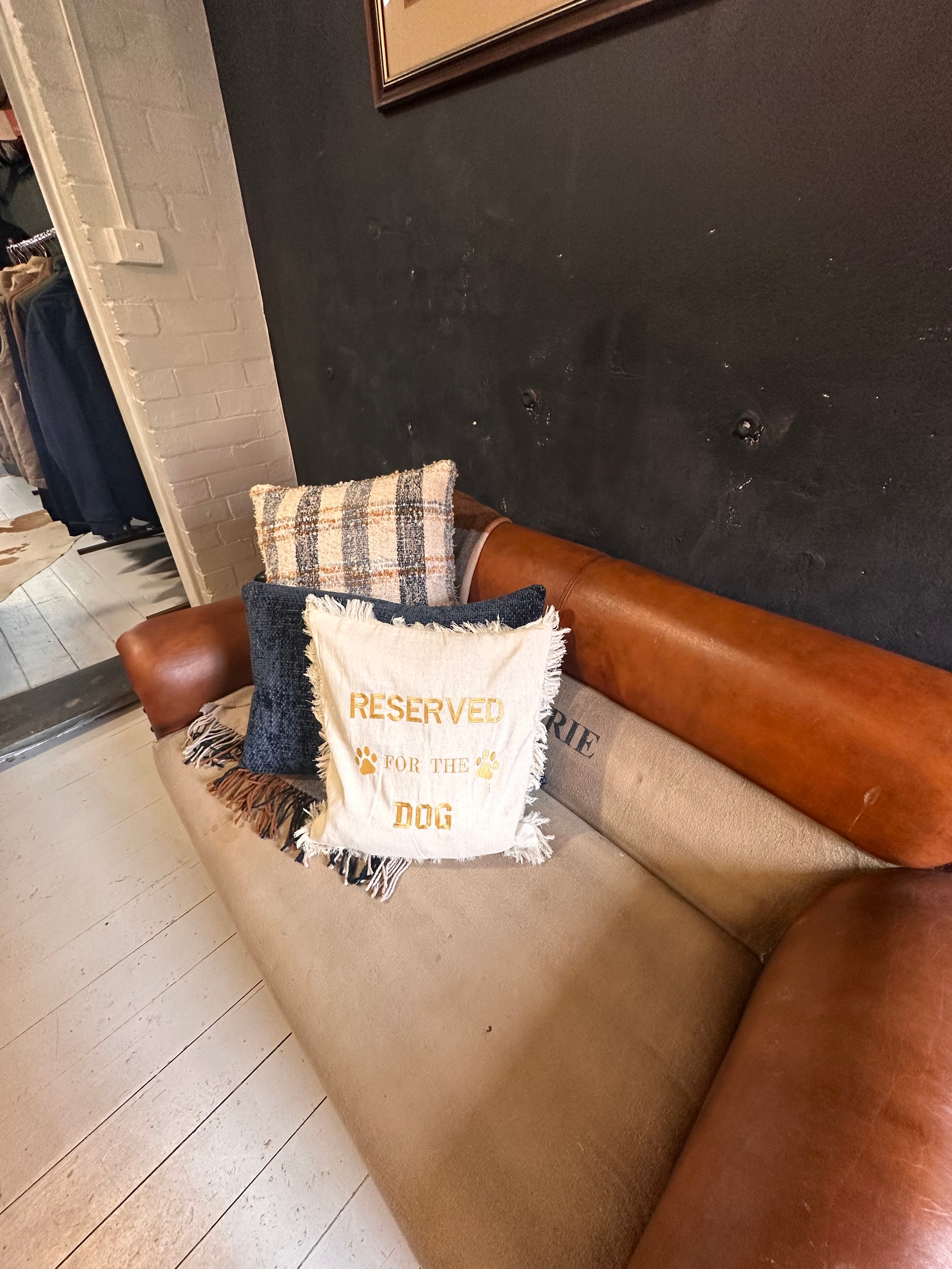 Reserved For The Dog Linen Pillow