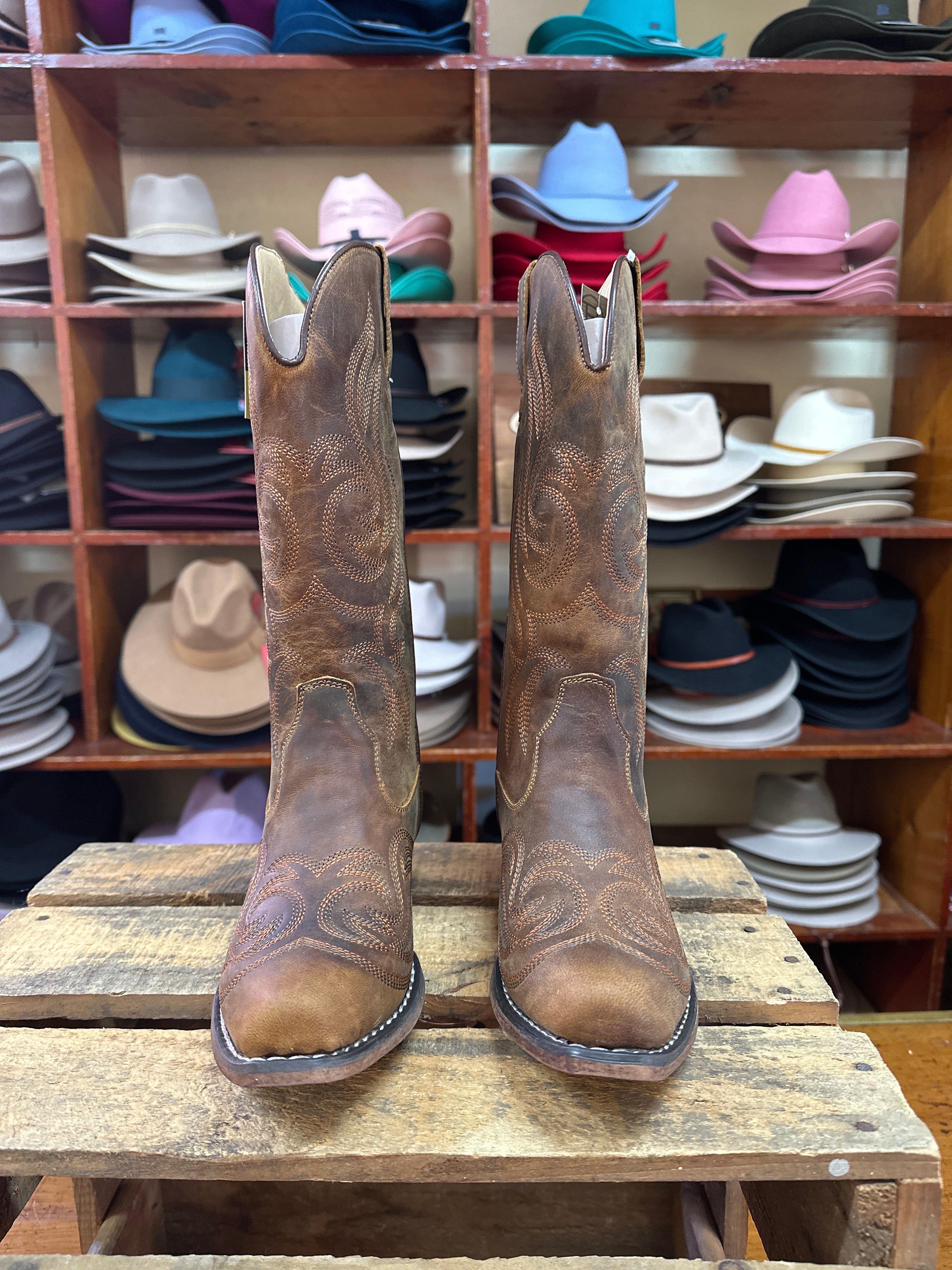 ROPER Womens Madison Vintage Leather - Brown