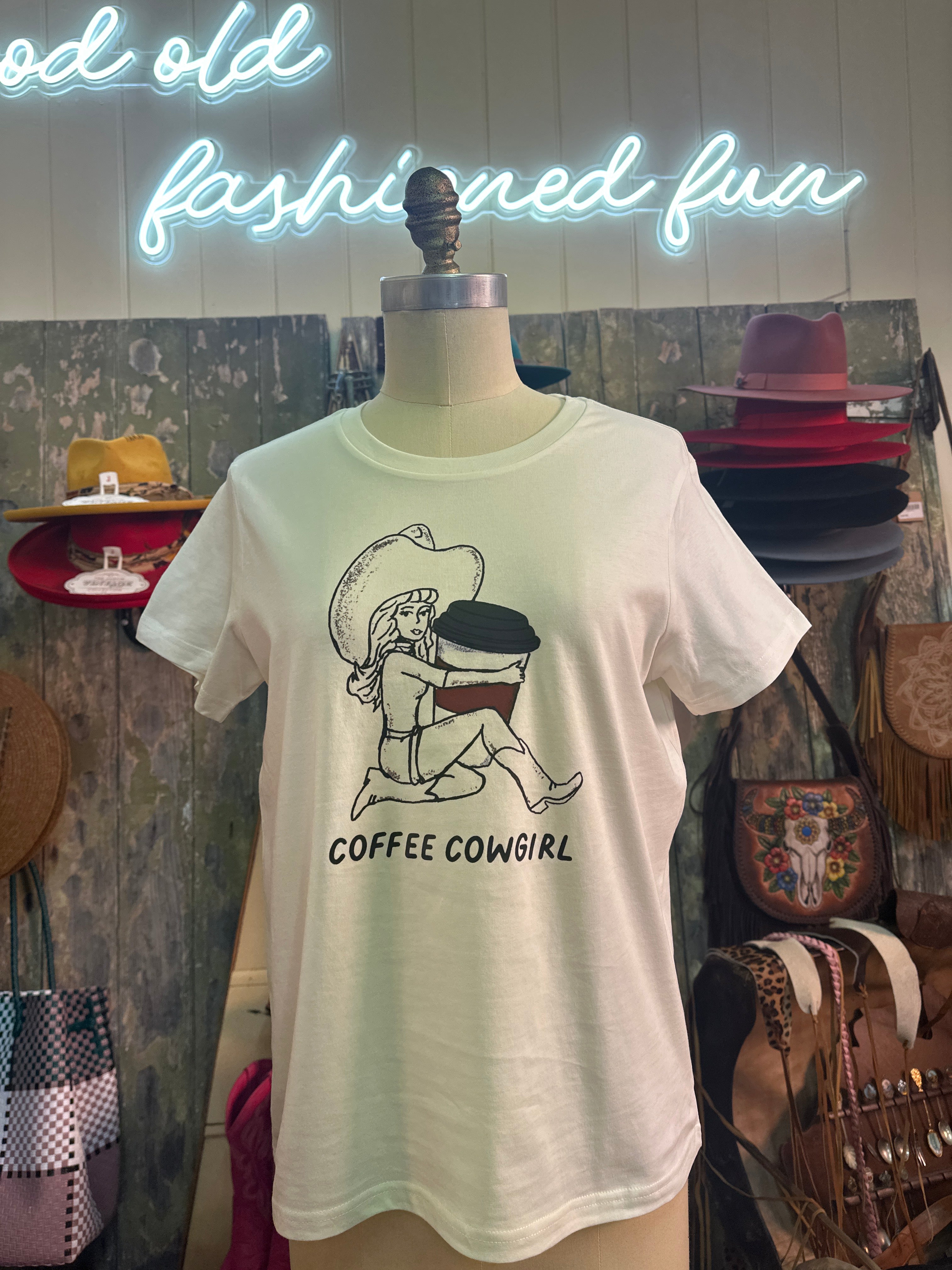 Coffee Cowgirl Vintage T.Shirt