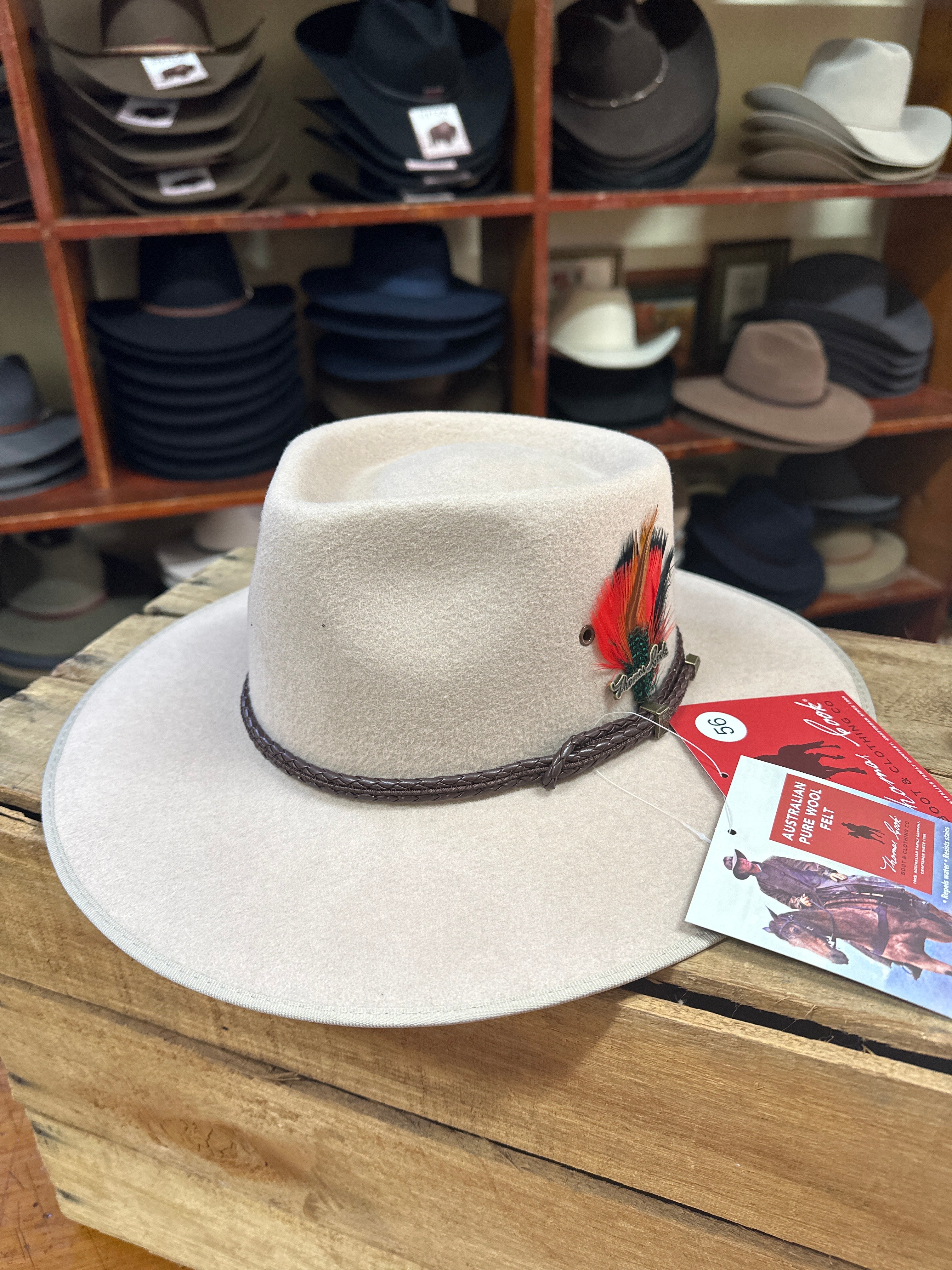 Thomas Cook Drover Australian Pure Wool Felt Hat Sand