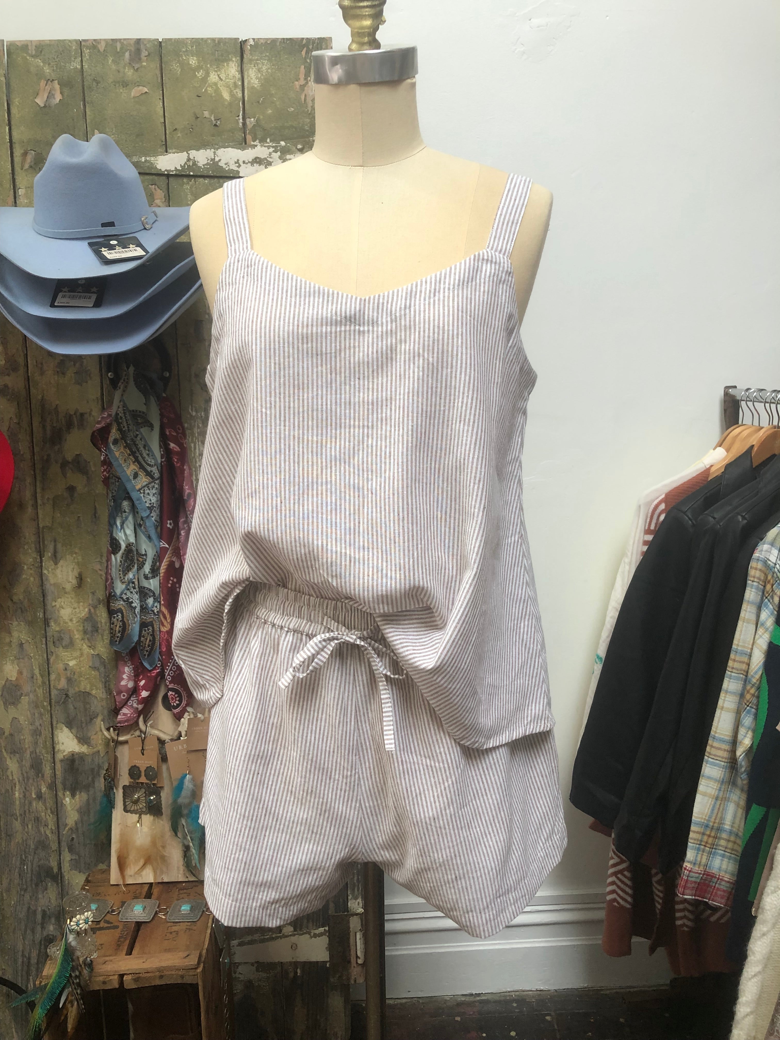 Linen Fine Stripe Set