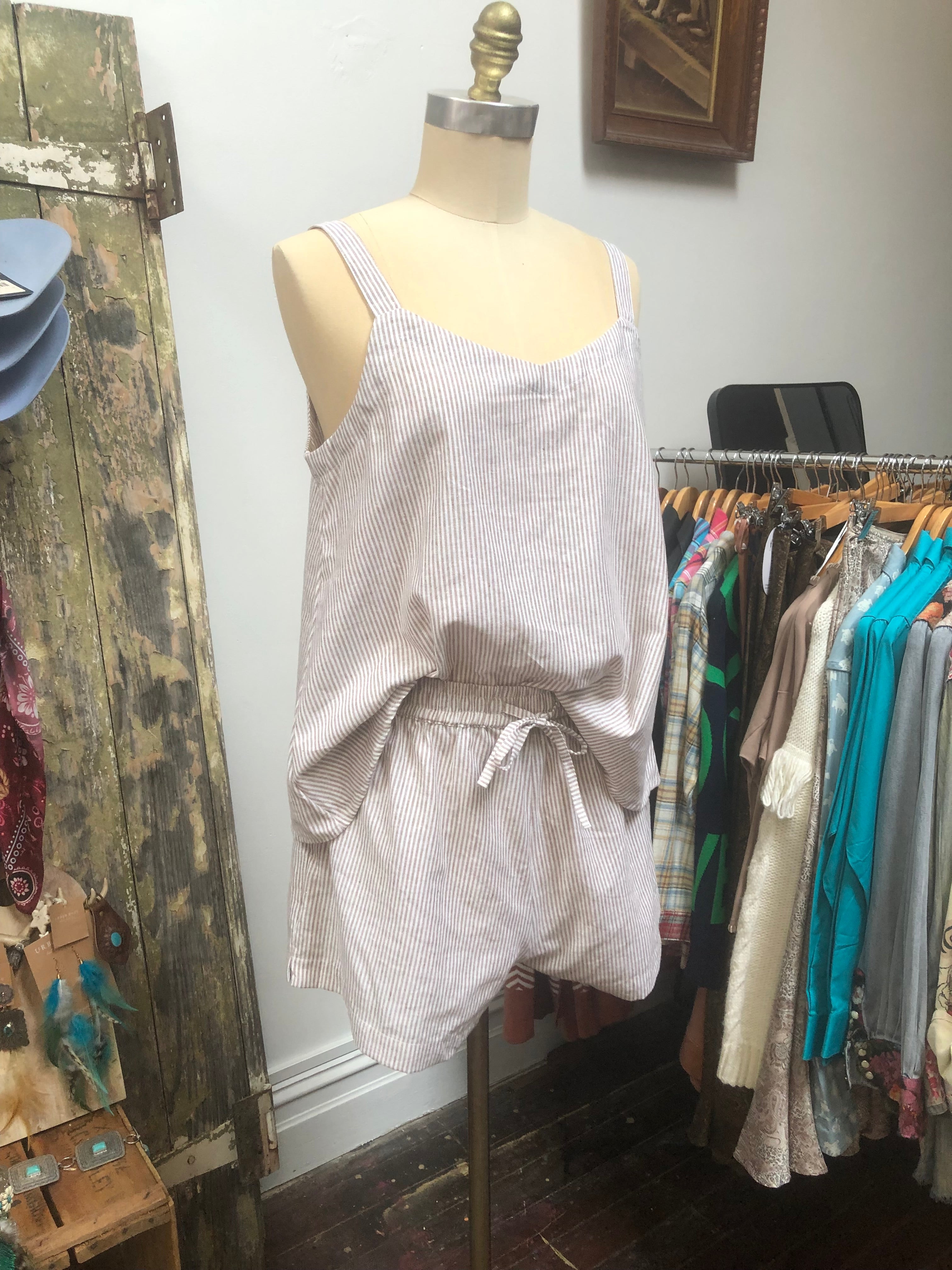 Linen Fine Stripe Set