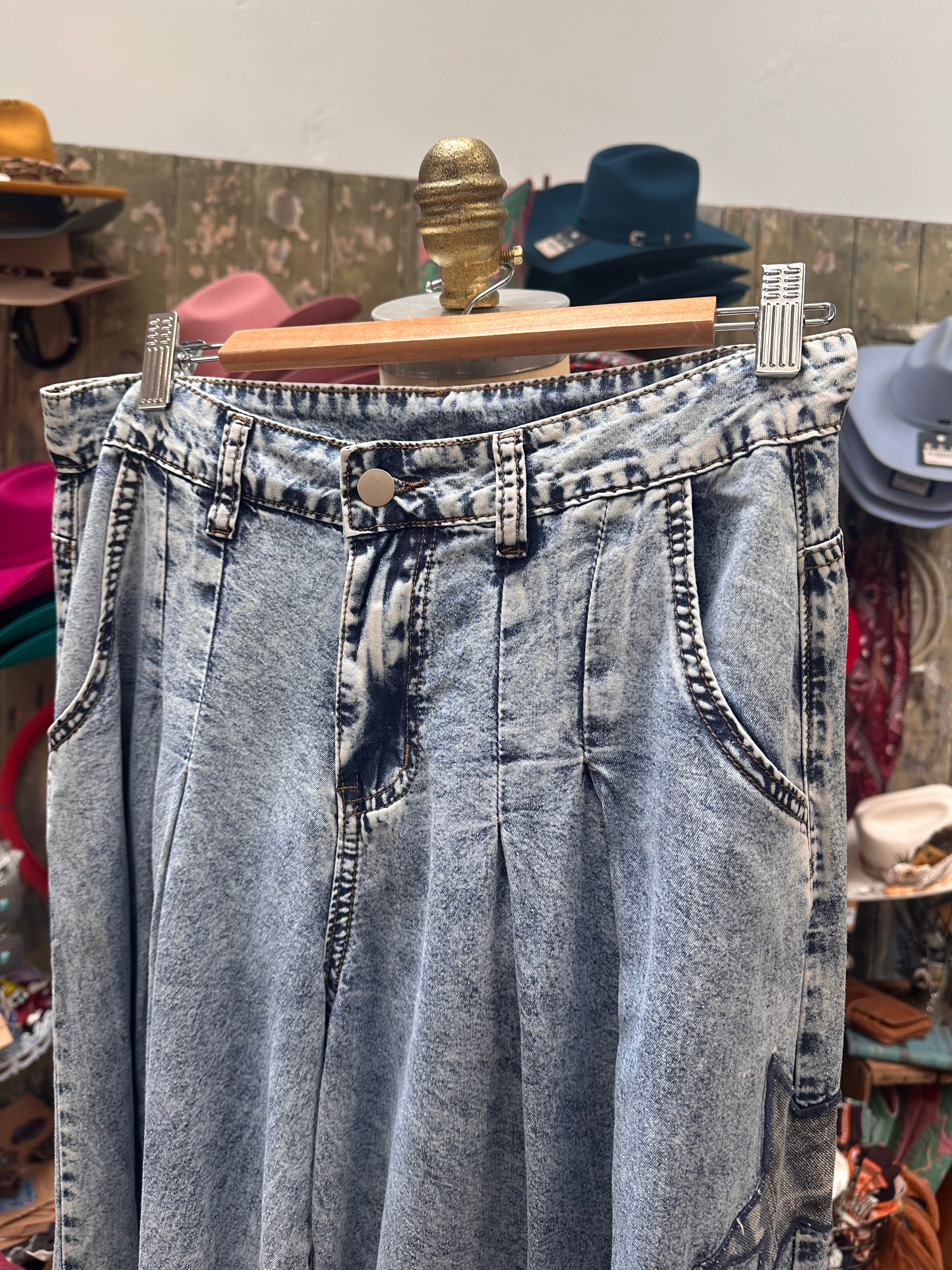 Archie Star Denim Flared Jeans