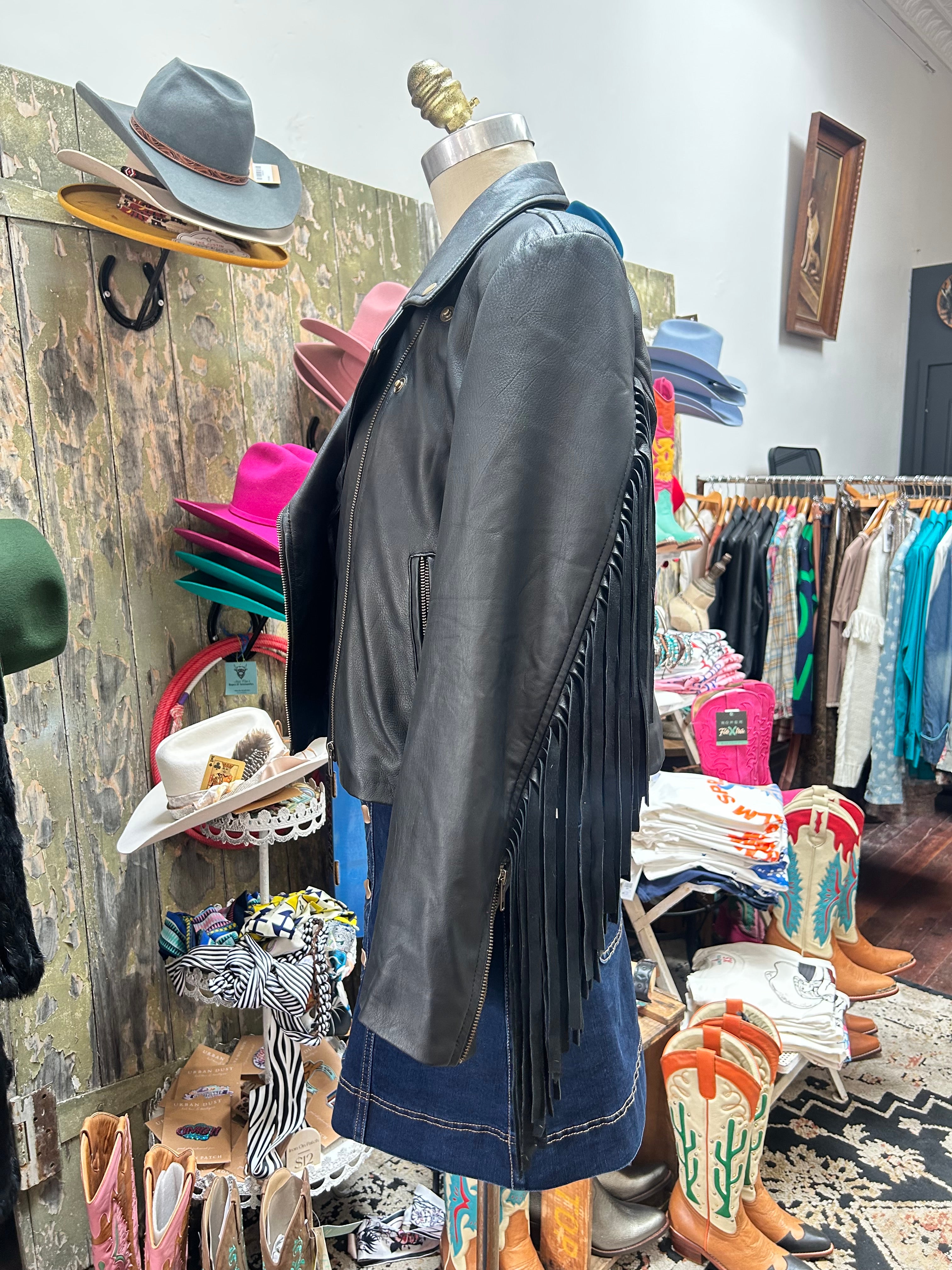 Country’s Cool Again Leather Fringe Jacket