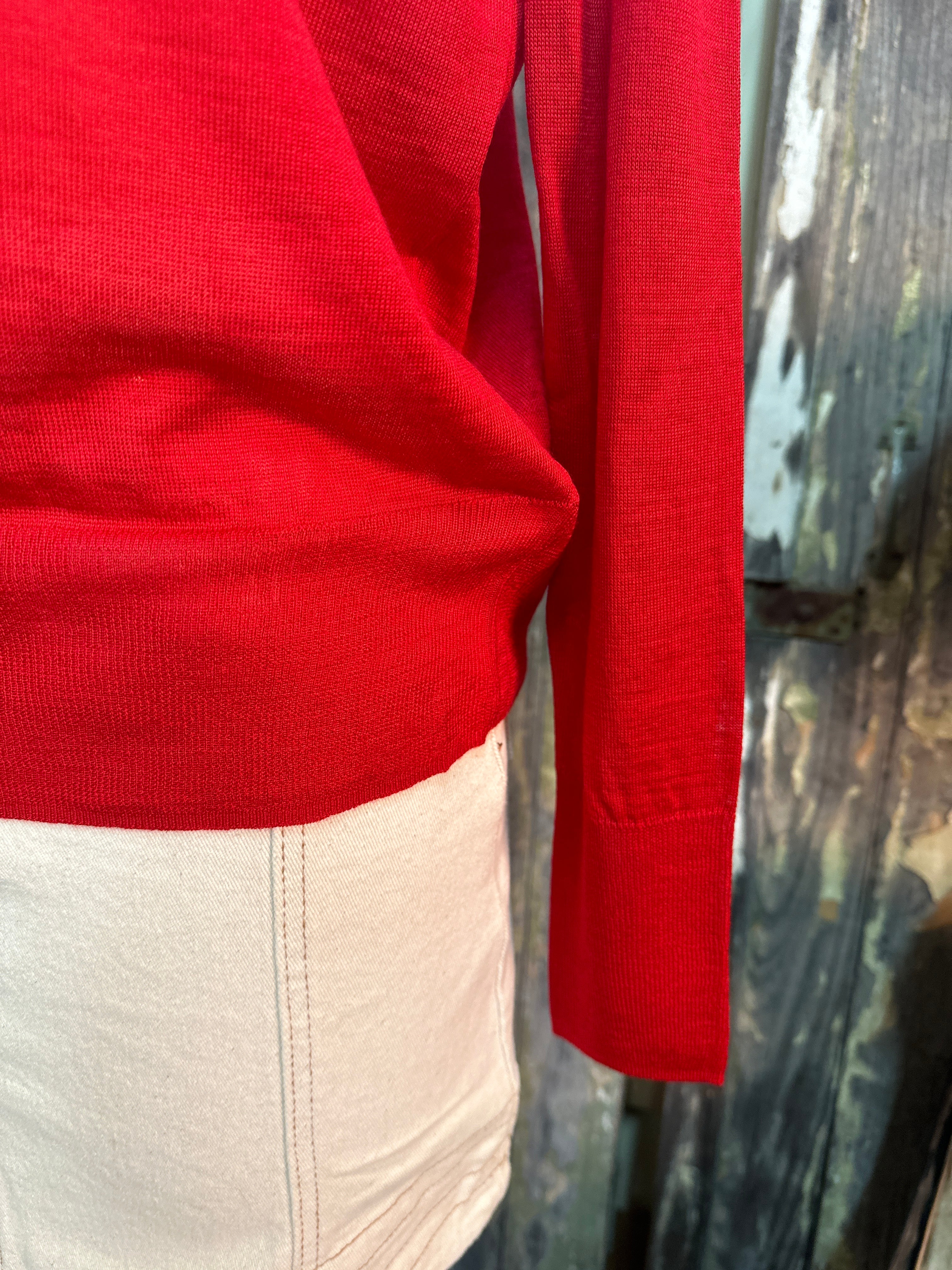 x 365 Days Ava Crew Wool Mix Basic Red