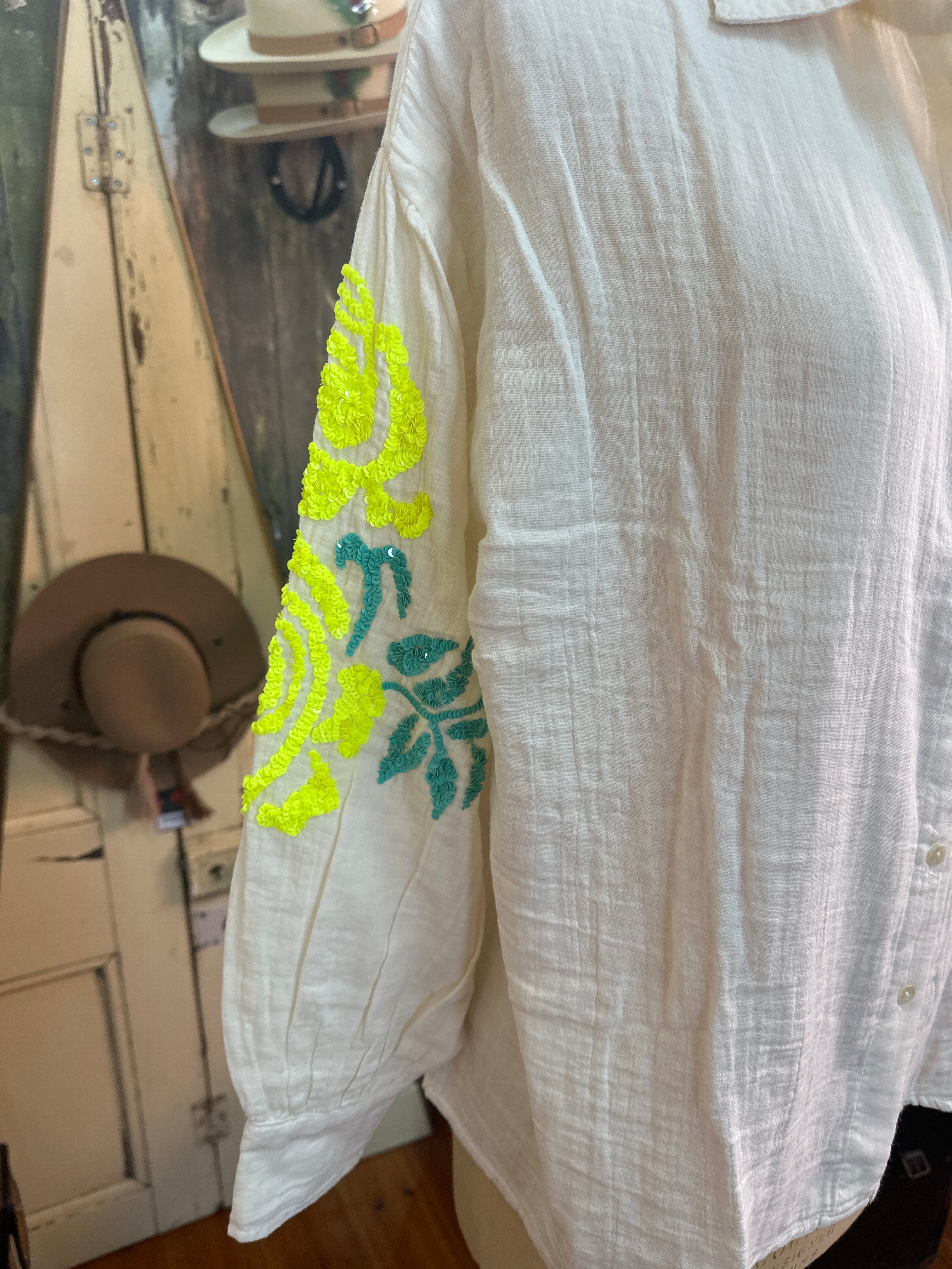 Italian Star Mint Shirt In Yellow Rose