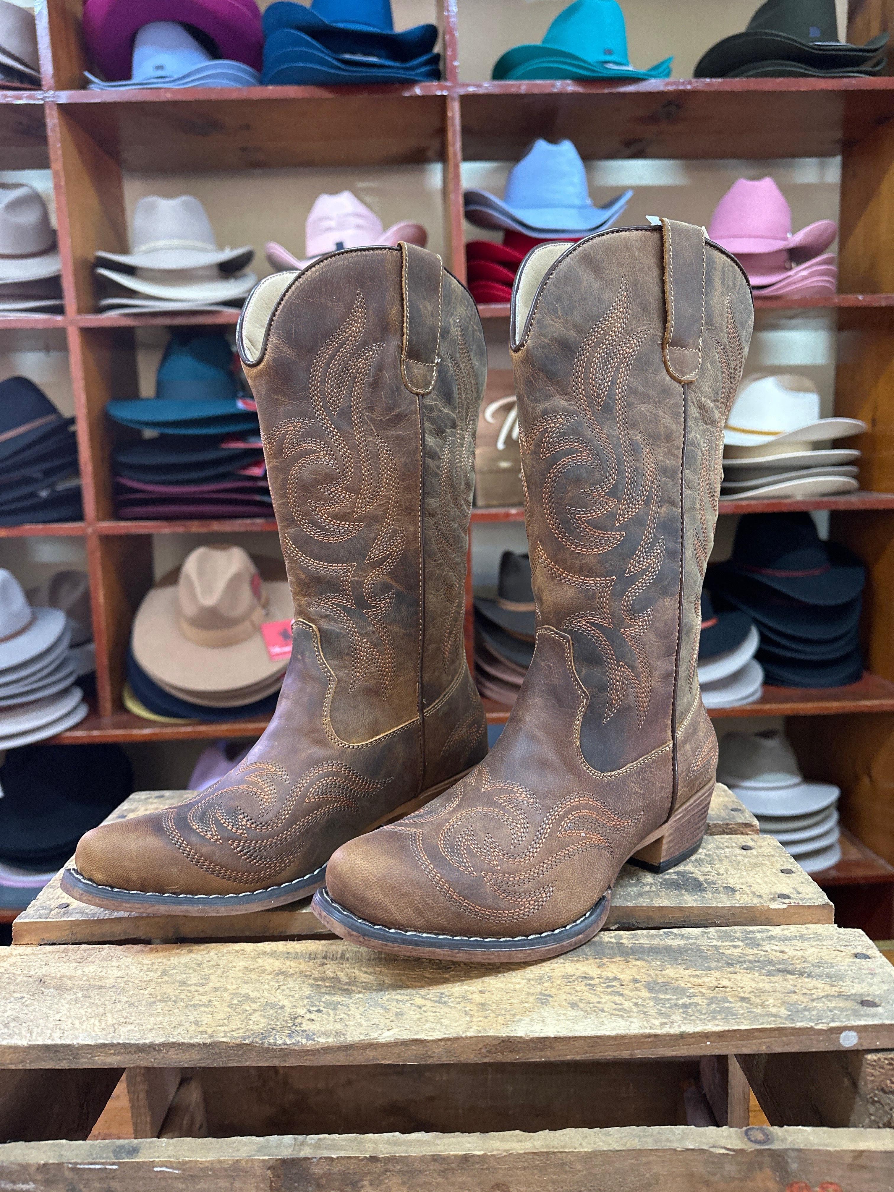 ROPER Womens Madison Vintage Leather - Brown