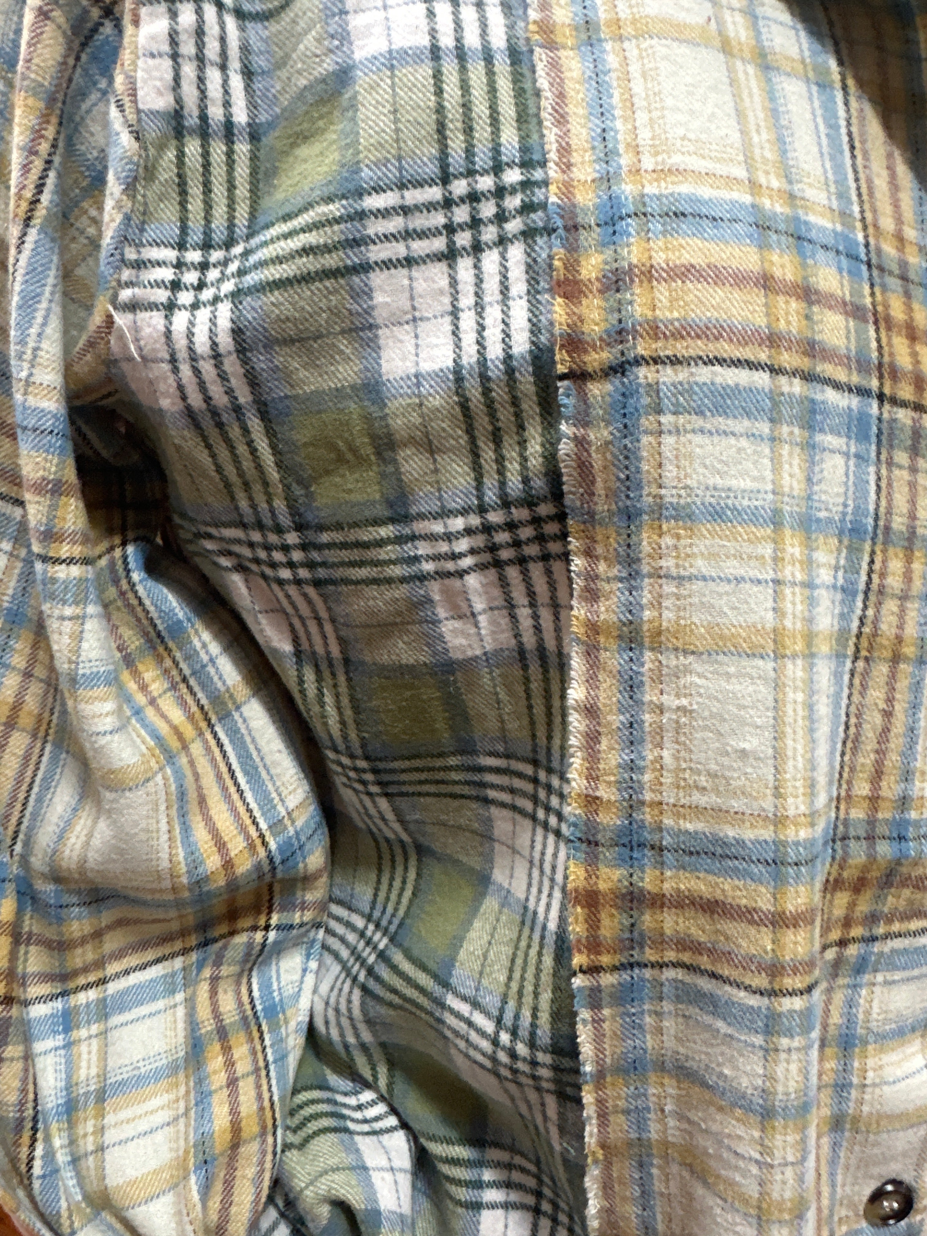 Blue B. Checked Patch Shirt