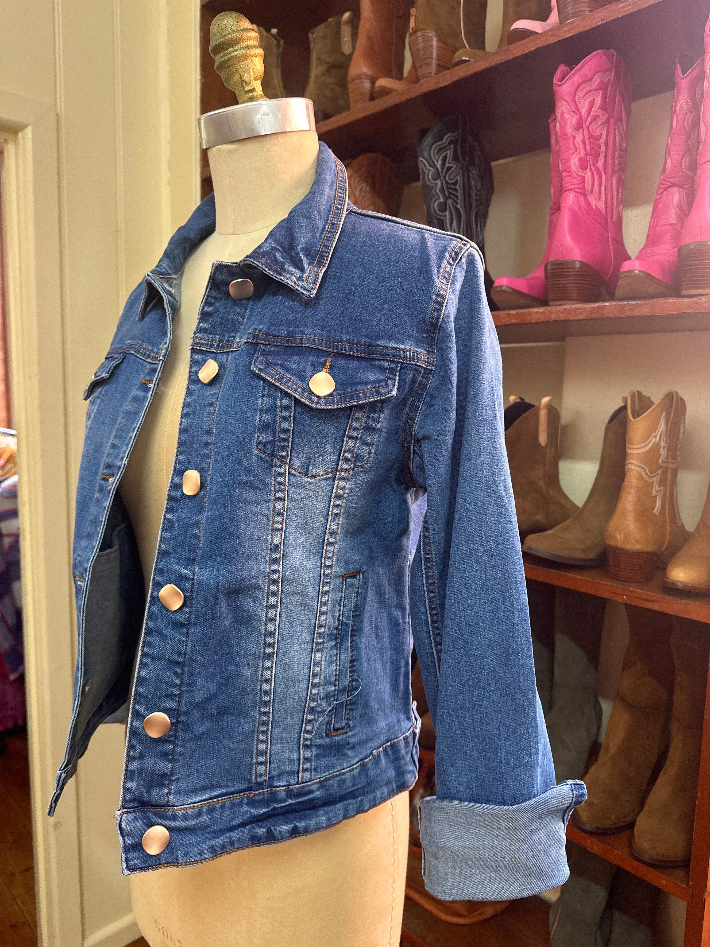 Gold Button Denim Jacket