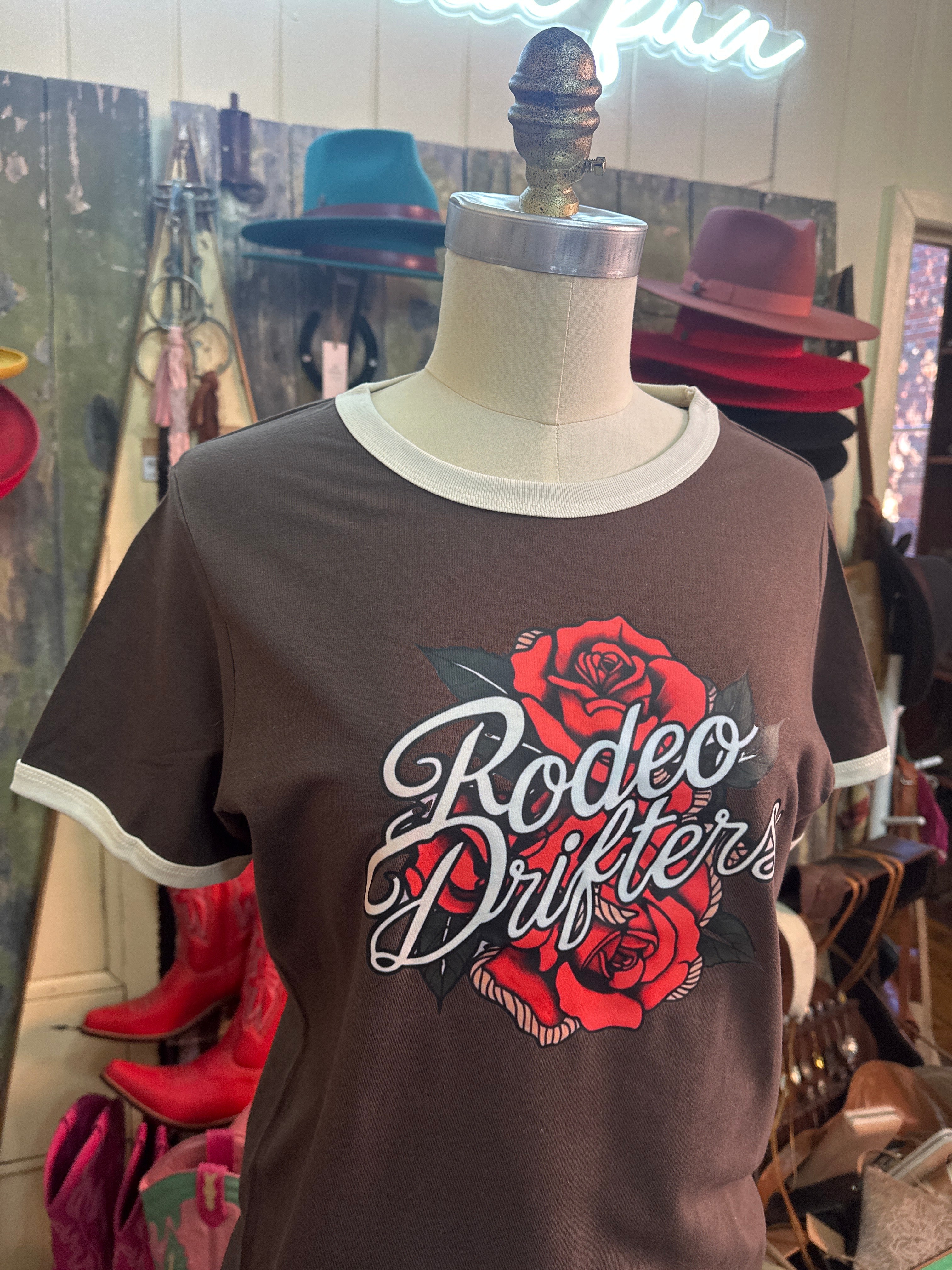 Rode Drifters Ringer T.Shirt