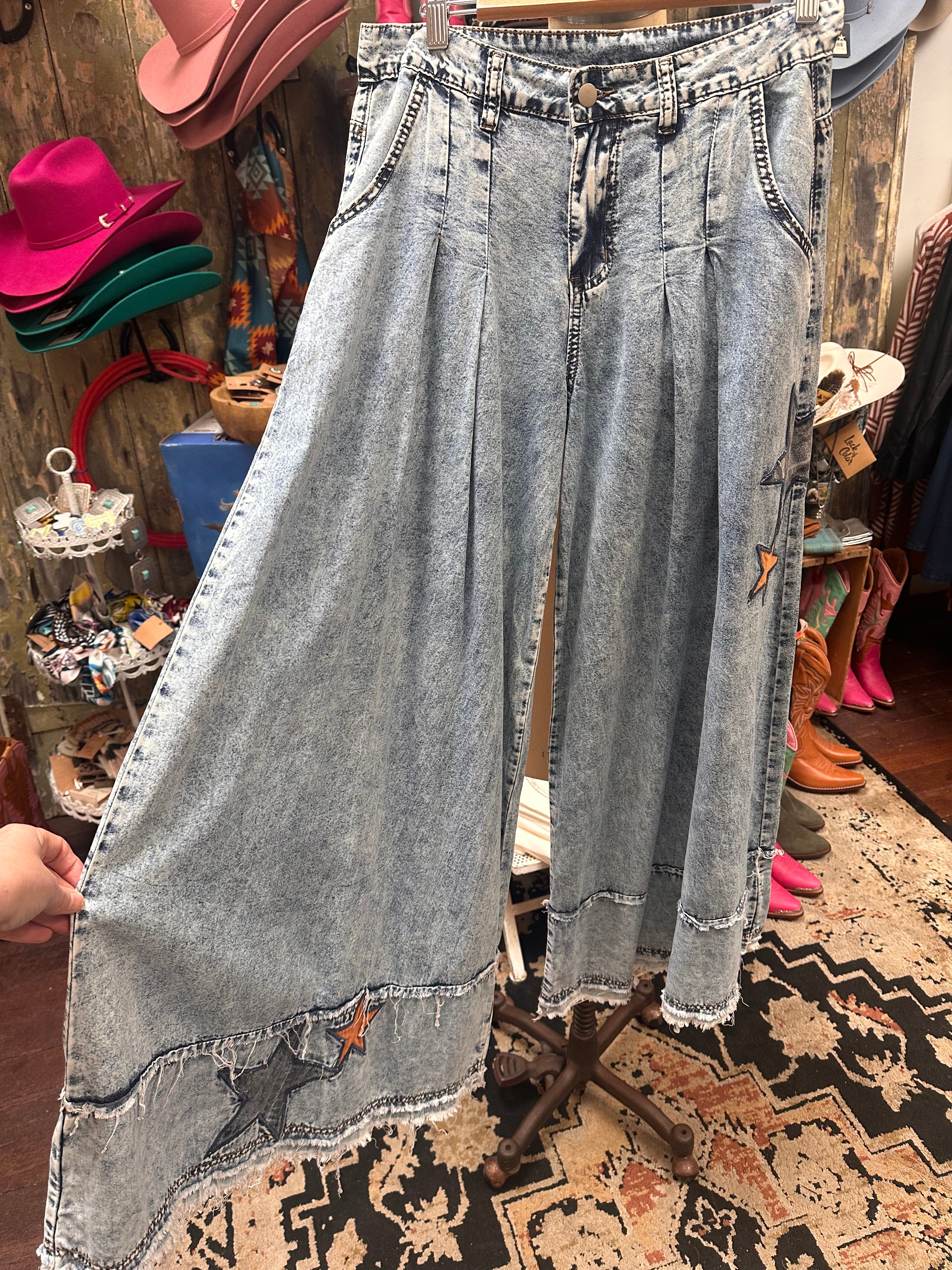 Archie Star Denim Flared Jeans