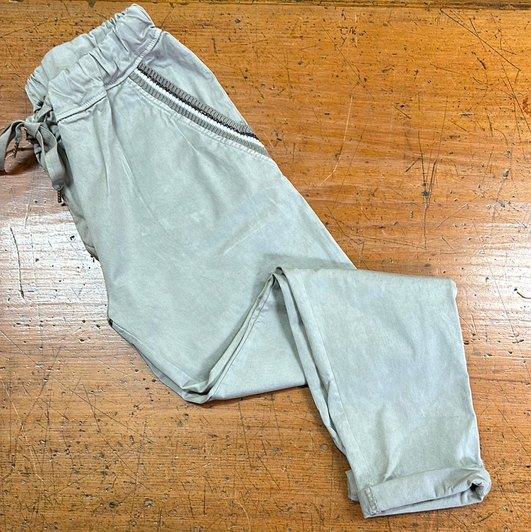 Urban Luxury Lovell Elastic Waist Joggers - Natural