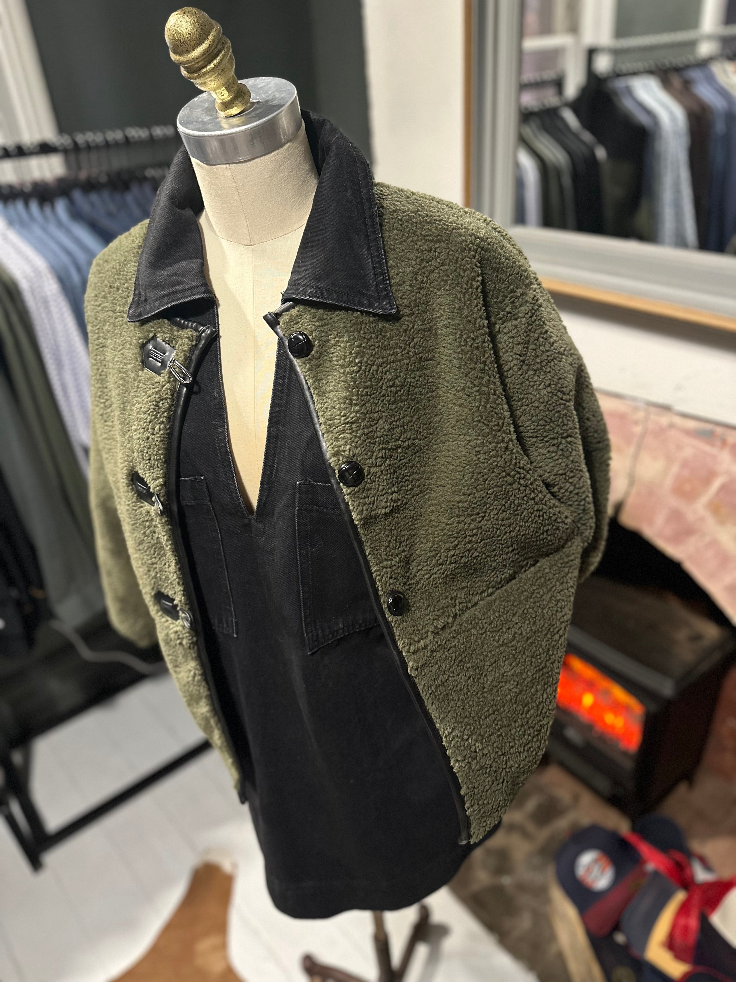 Sherpa pu detail jacket
