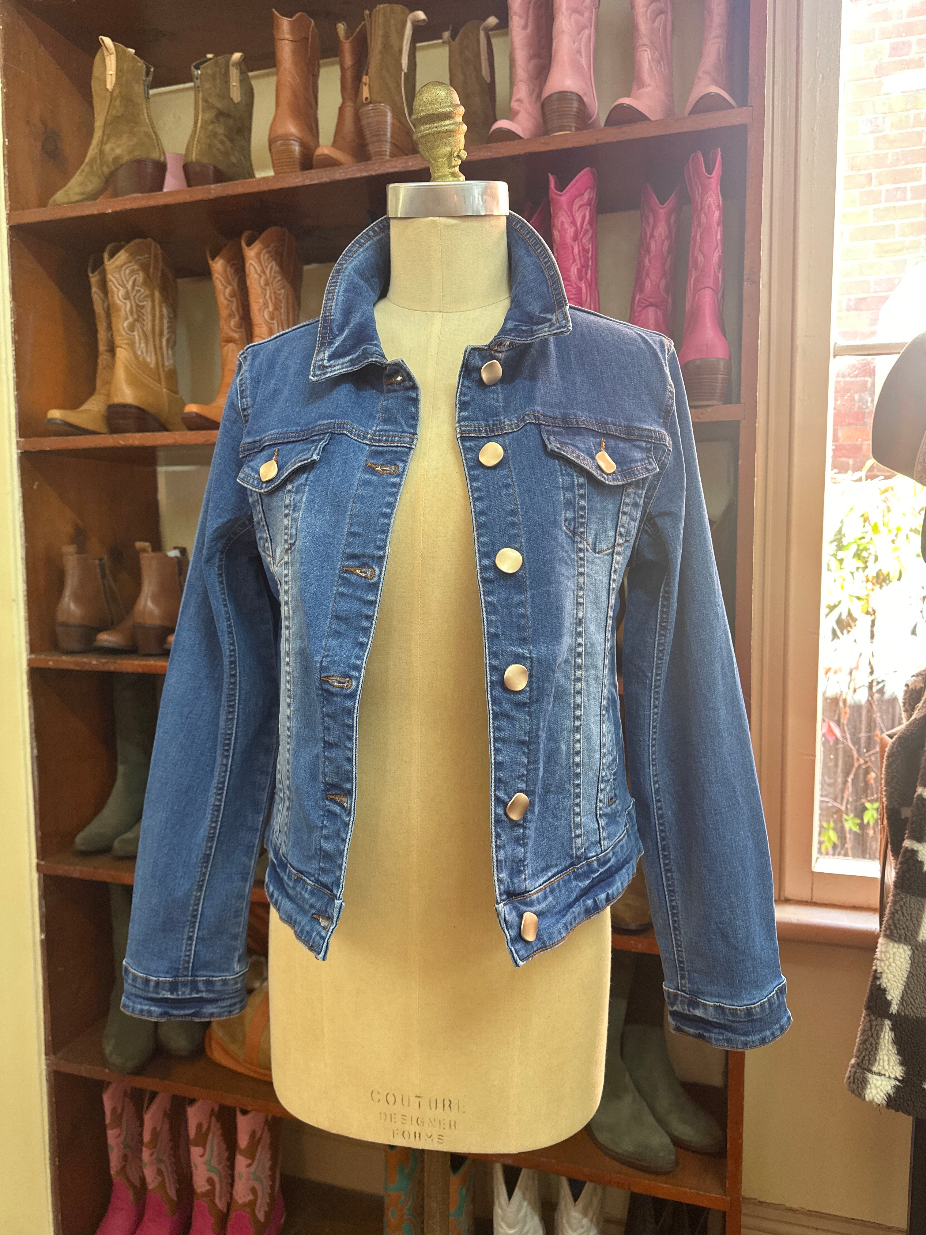 Gold Button Denim Jacket