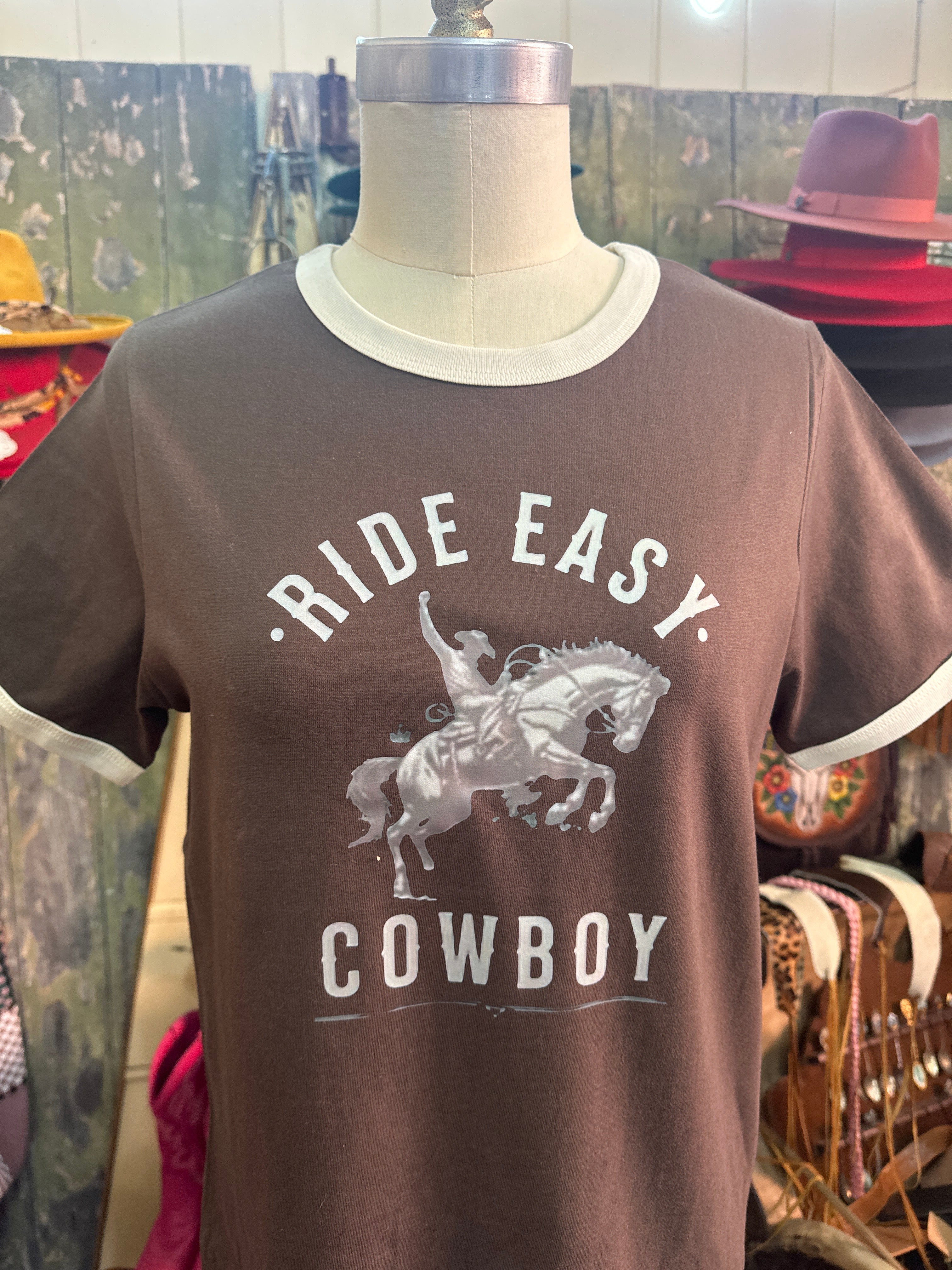 Ride Easy Cowboy Ringer T.Shirt