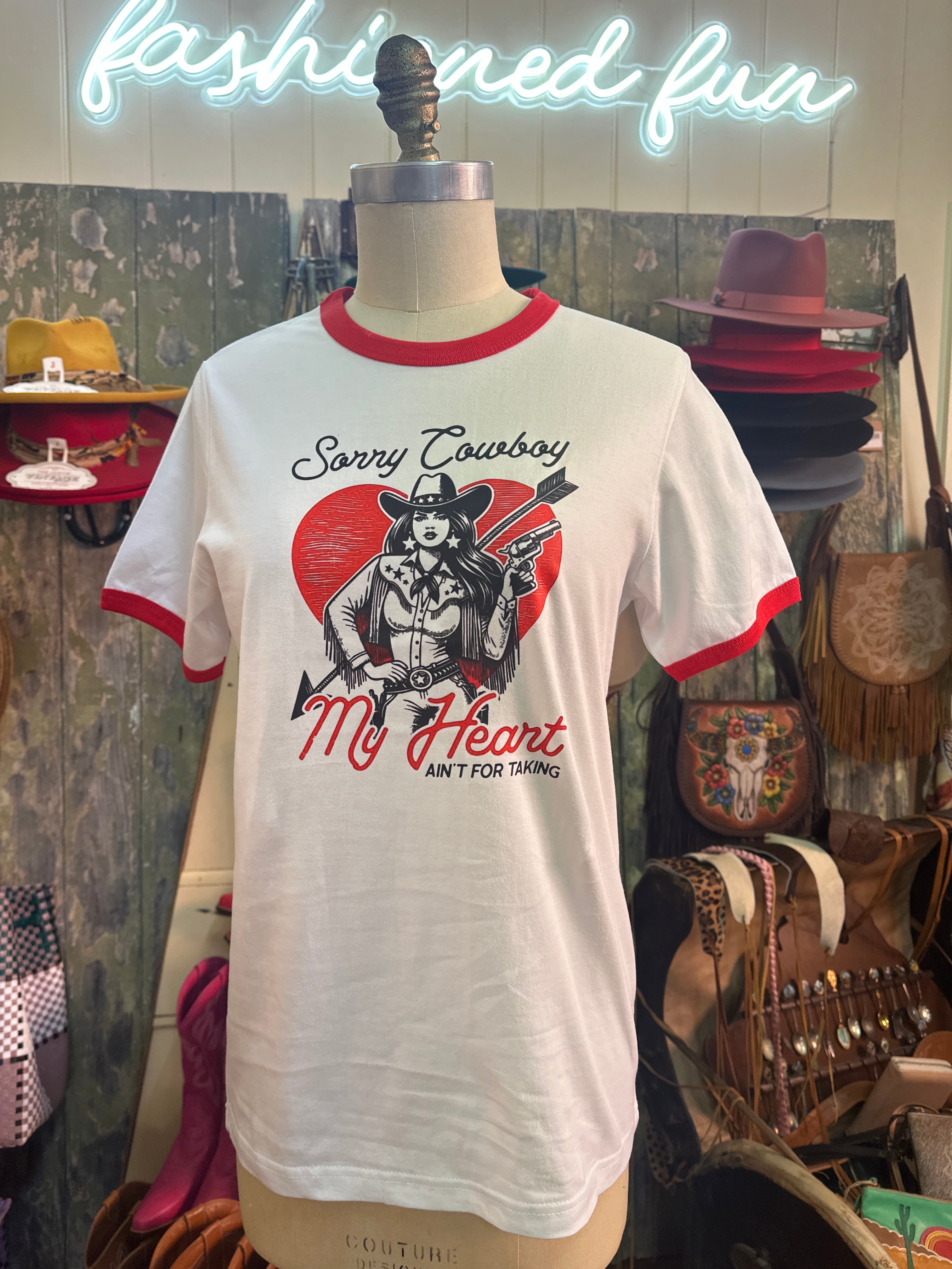 Sorry Cowboy Ringer T.Shirt