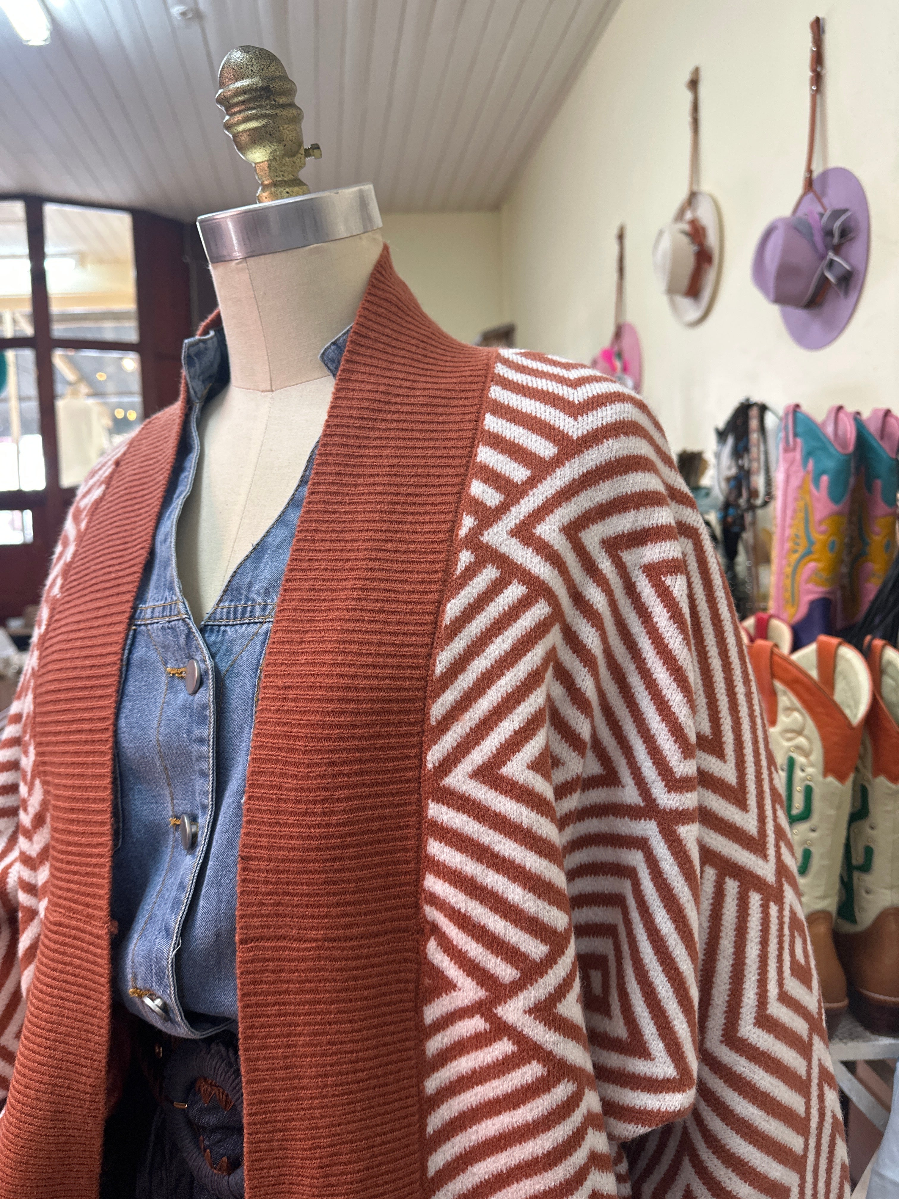 Diamond Two Tone Cardigan