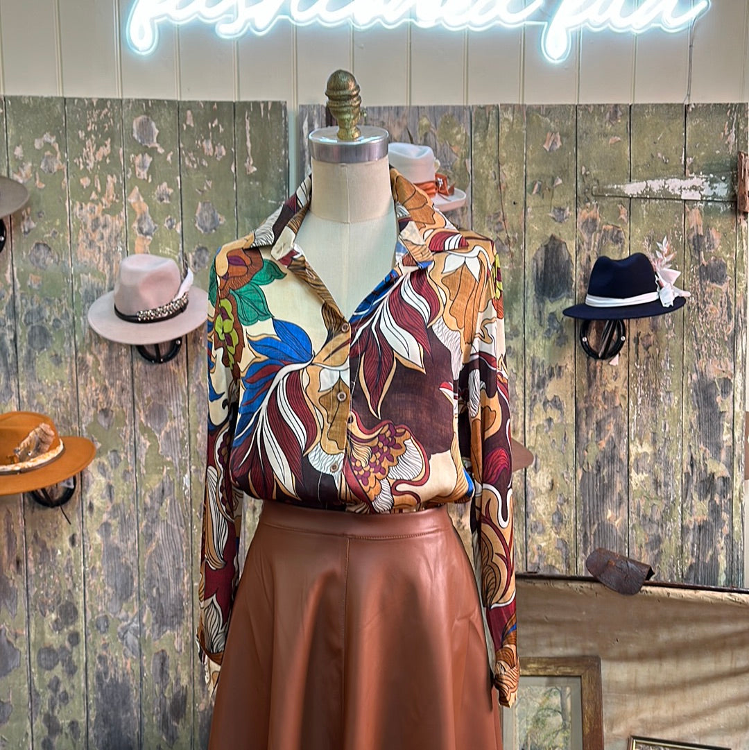 Urban Luxury Viscose Multi Patterned Shirt