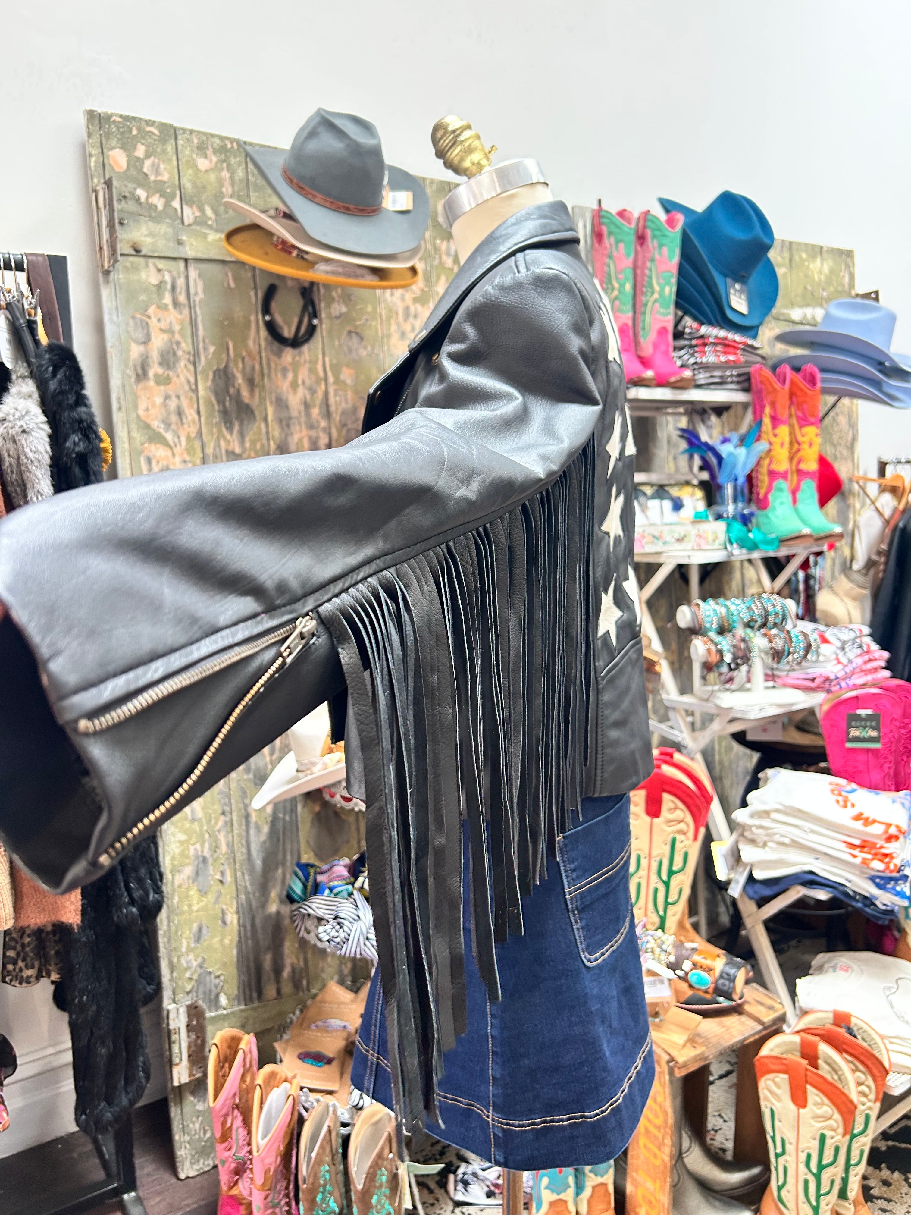 Country’s Cool Again Leather Fringe Jacket