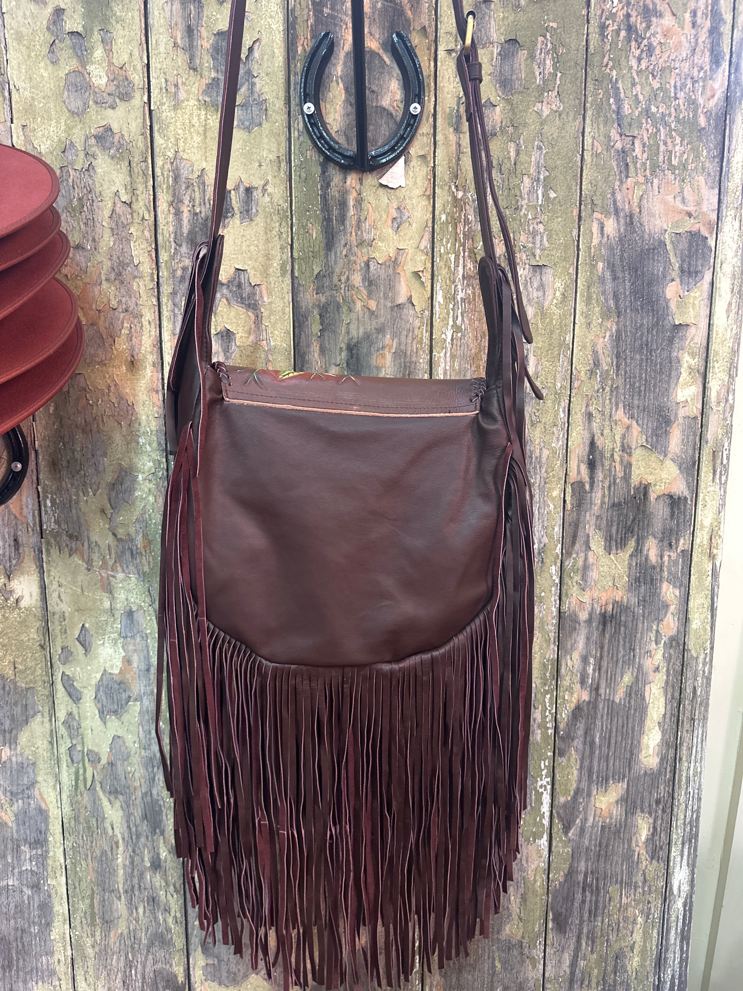 Hand Painted Skull One Off Tassel shoulder Bag