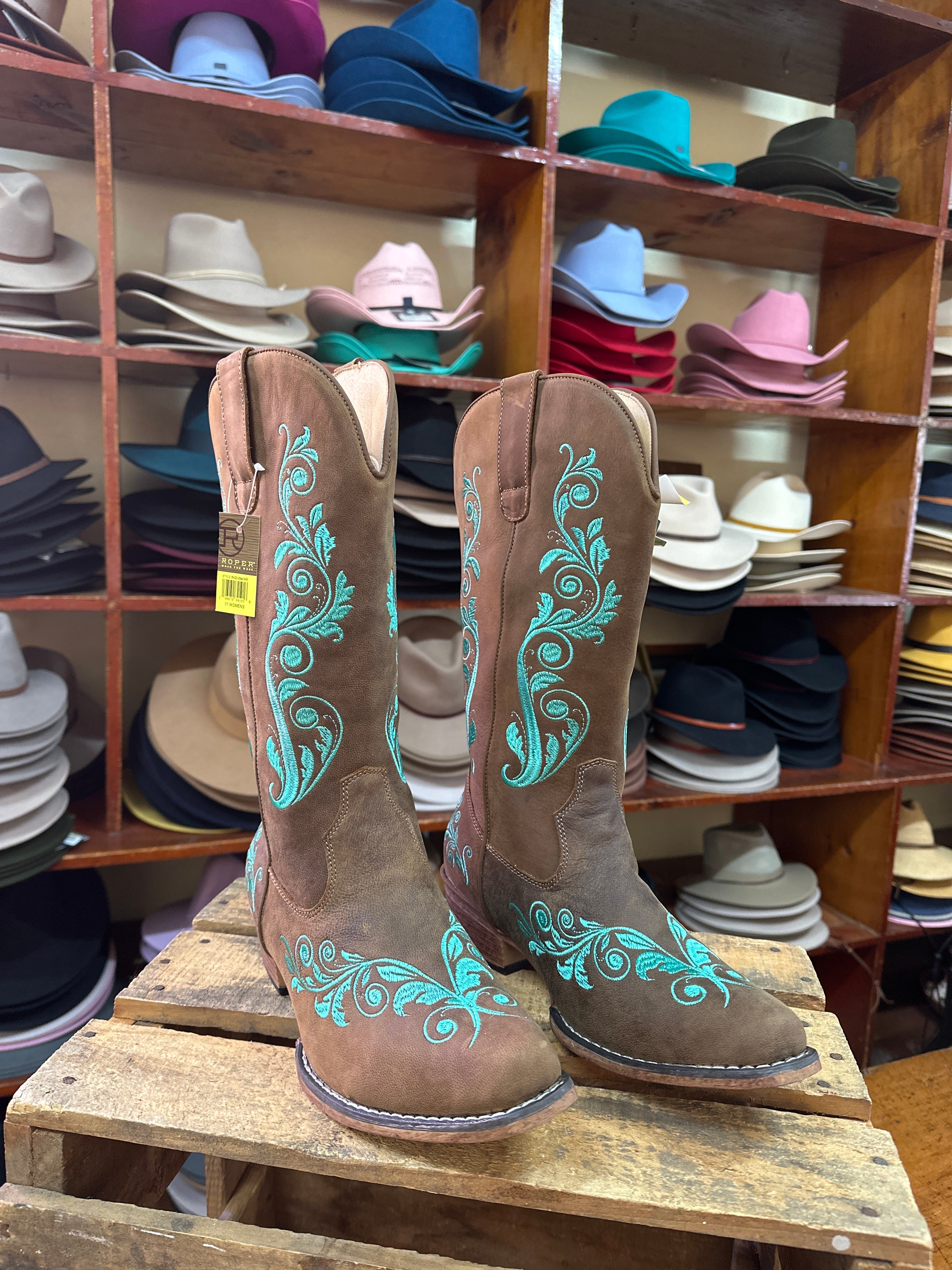 ROPER Womens Madison Scroll Vintage Leather