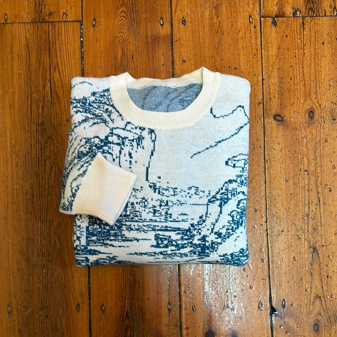 Your Closet’s Happy Hour Landscape Pattern Jumper